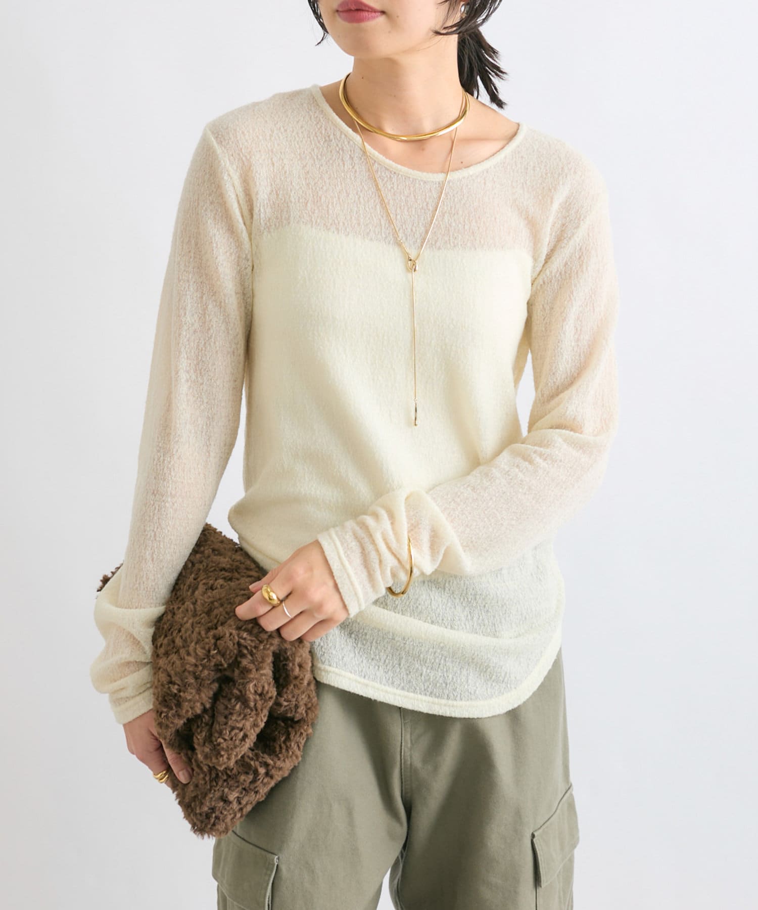 OUTLET(アウトレット) 【RIVE DROITE】lacy LongTee