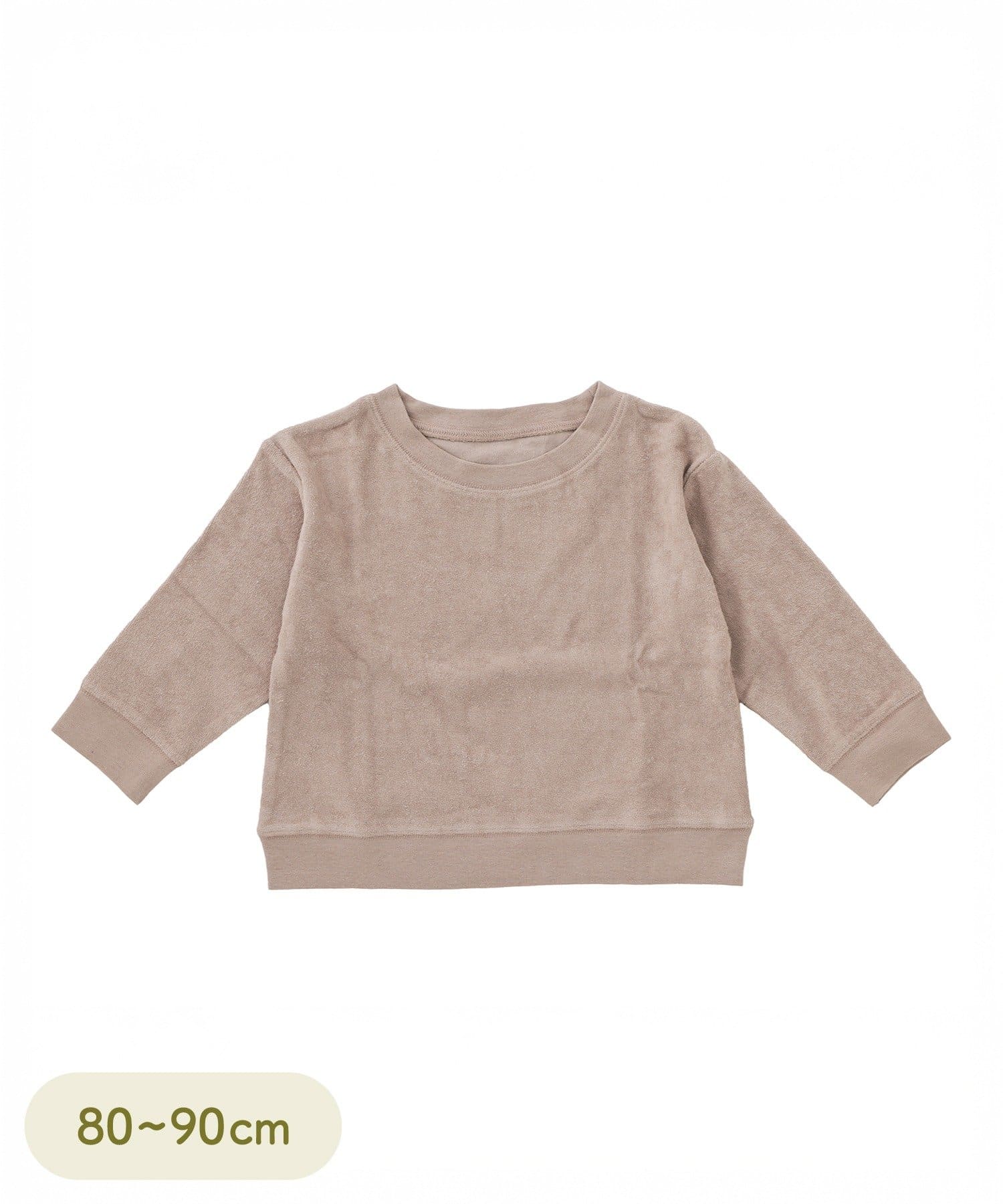 3COINS(スリーコインズ) 《WEB限定商品》パイルロングTシャツ：80～90cm