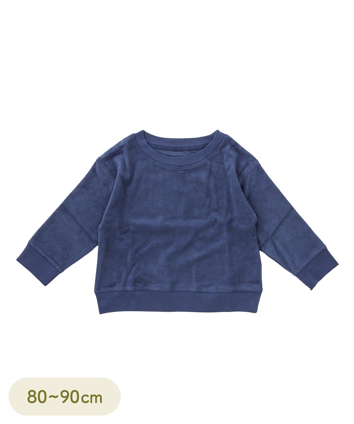 3COINS(スリーコインズ) 《WEB限定商品》パイルロングTシャツ：80～90cm