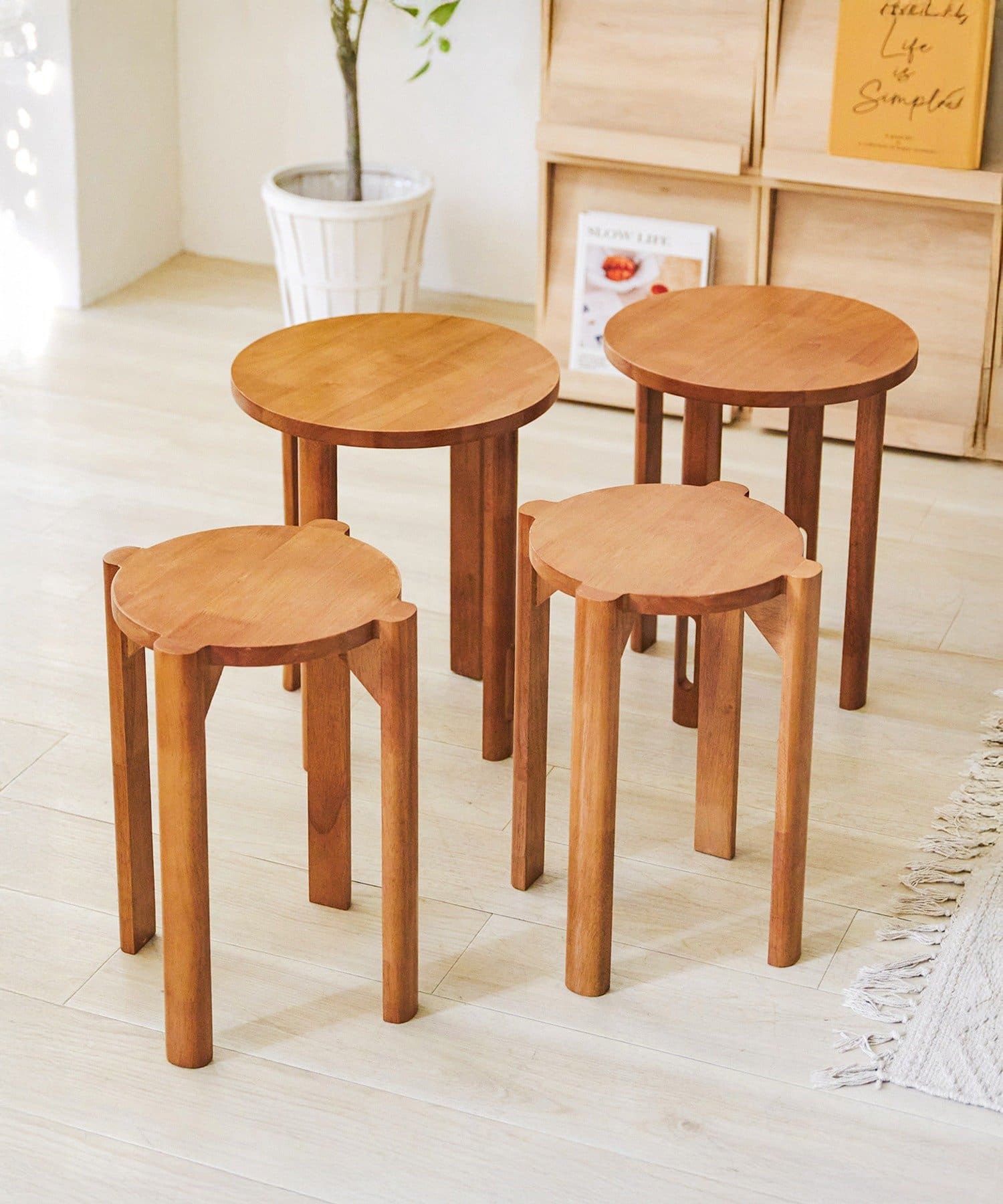 ◆salut! サリュ ラウンドスツール 大 4個セット 欠品廃盤商品◆ ◇salut! サリュ ラウンドスツール 大 4個セット 欠品廃盤商品