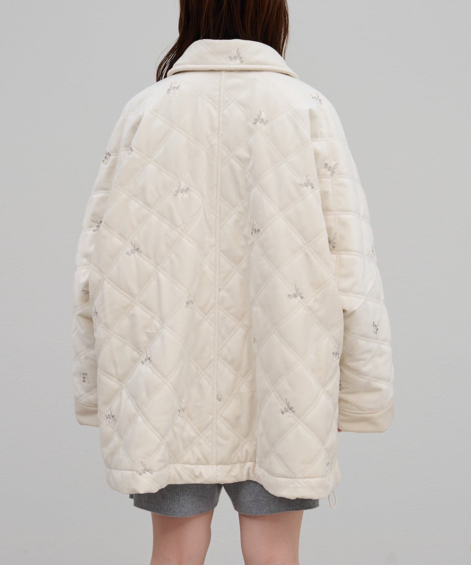 DISCOAT(ディスコート) 【umm.】ベロア刺繍キルティングジャケット