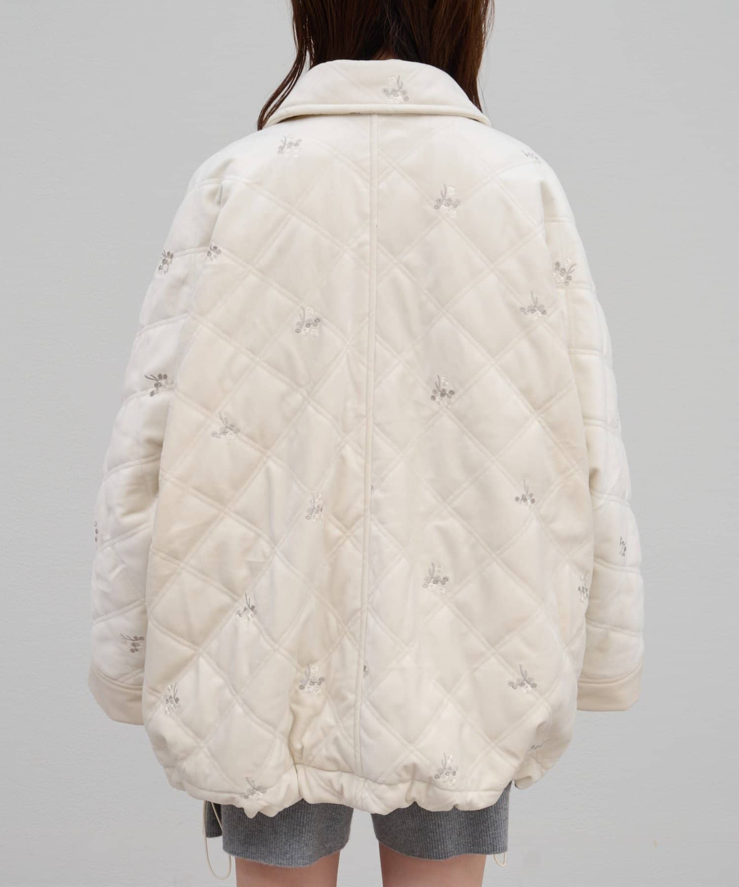 DISCOAT(ディスコート) 【umm.】ベロア刺繍キルティングジャケット