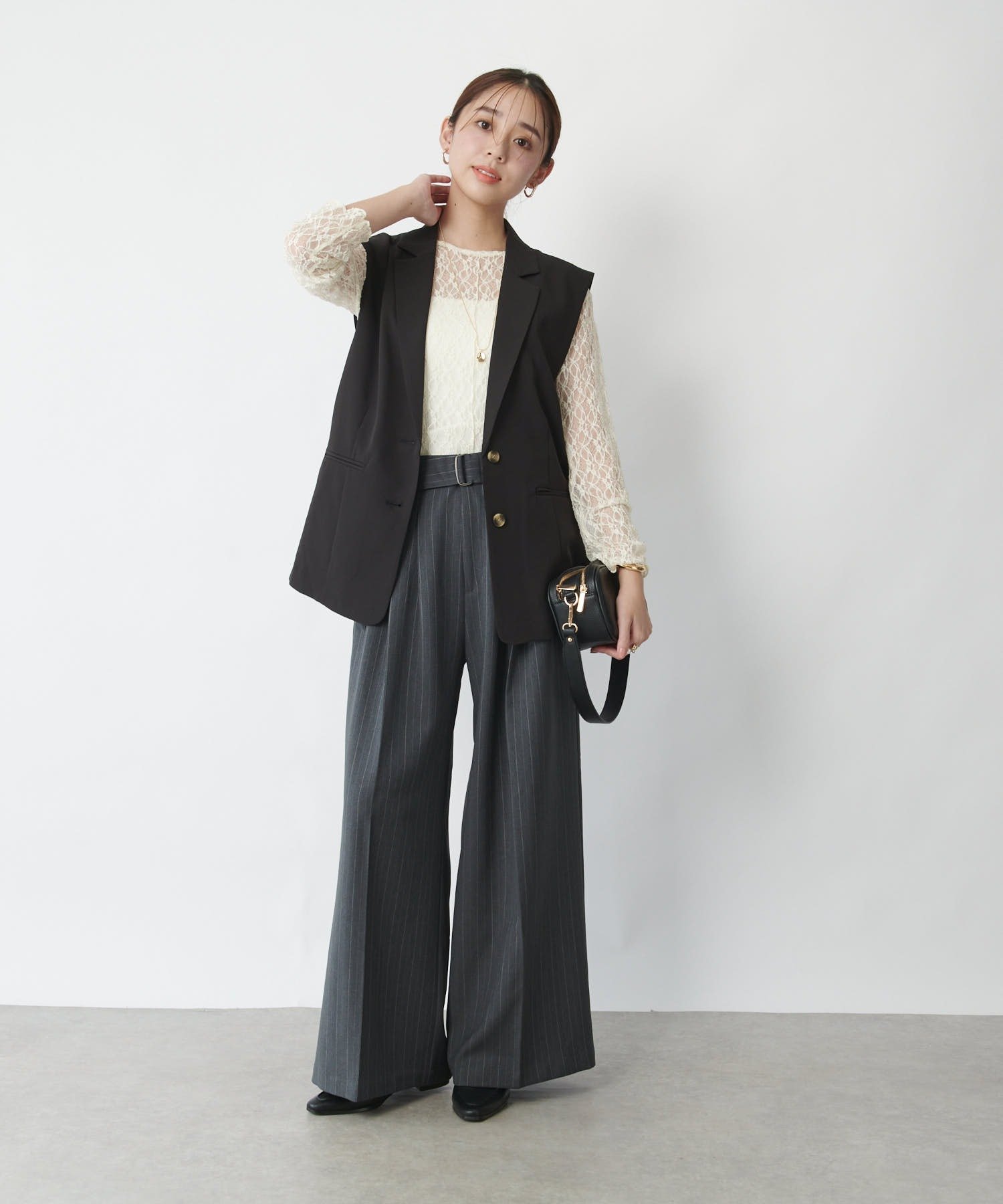 un dix cors(アンディコール) 《後ろ姿もお洒落に◎》バックチュールジレ