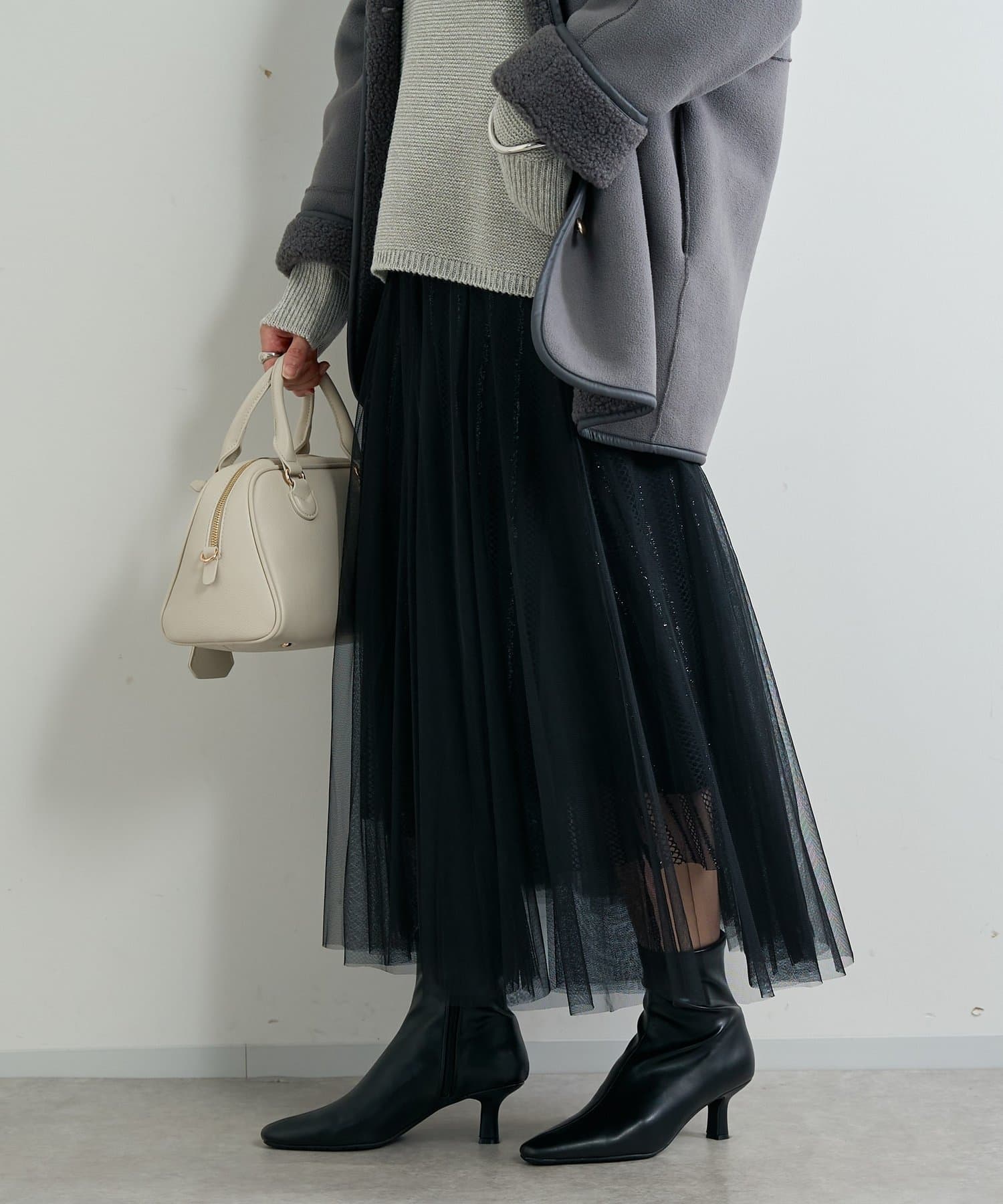 un dix cors(アンディコール) 《大人フェミニンに◎》ラインチュールギャザースカート