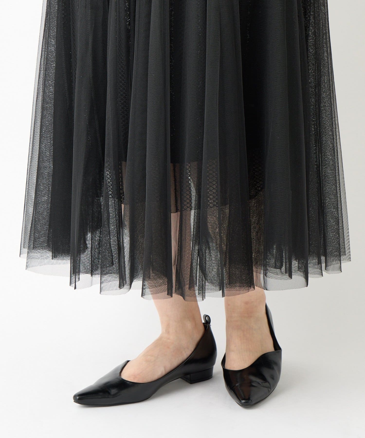 un dix cors(アンディコール) 《大人フェミニンに◎》ラインチュールギャザースカート