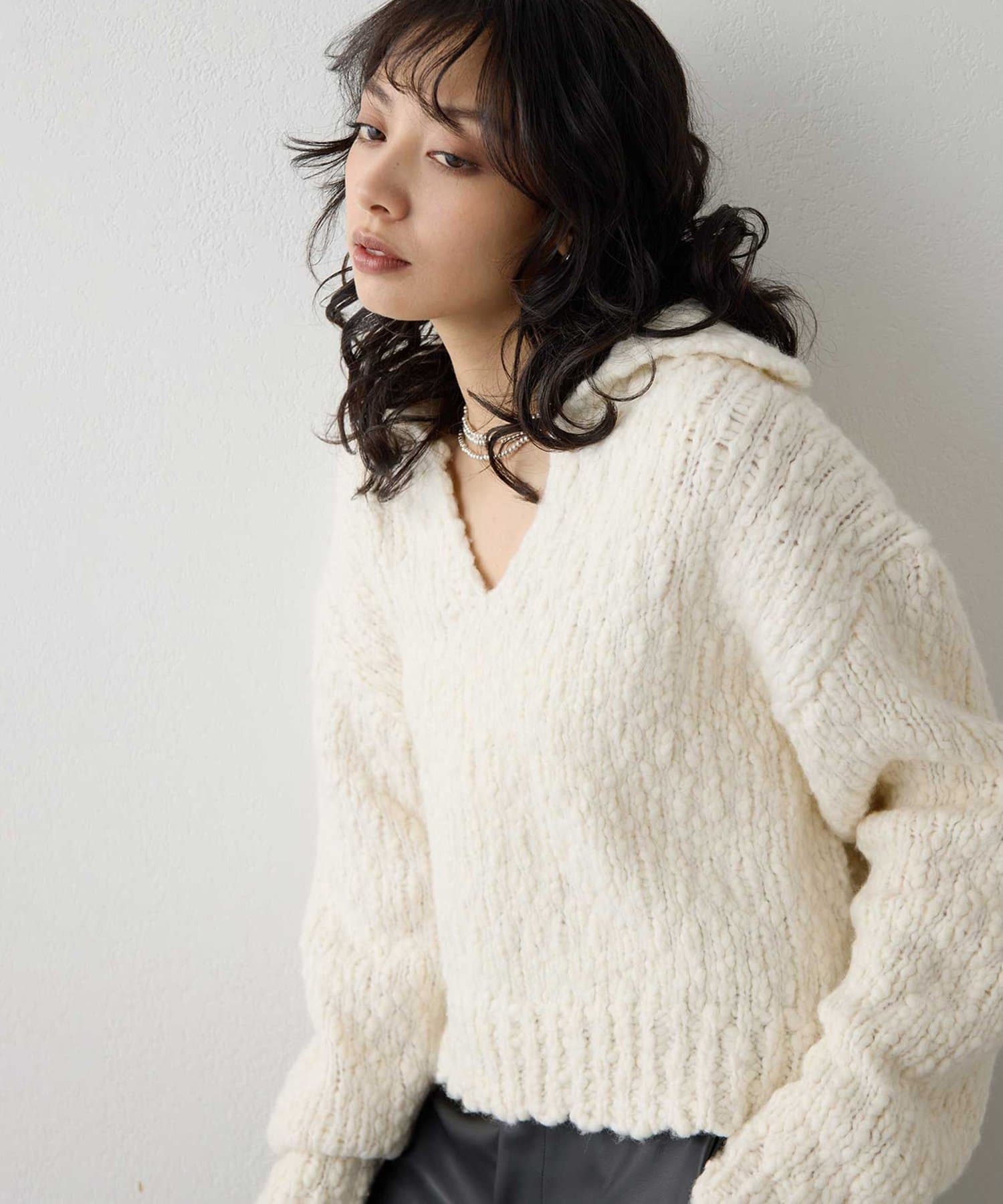 Whim Gazette(ウィム ガゼット) ローゲージスキッパープルオーバー