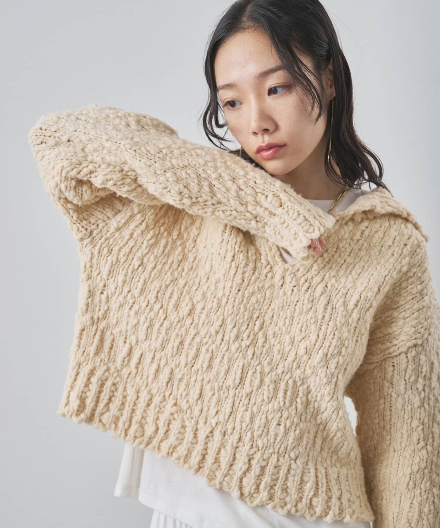 Whim Gazette(ウィム ガゼット) ローゲージスキッパープルオーバー