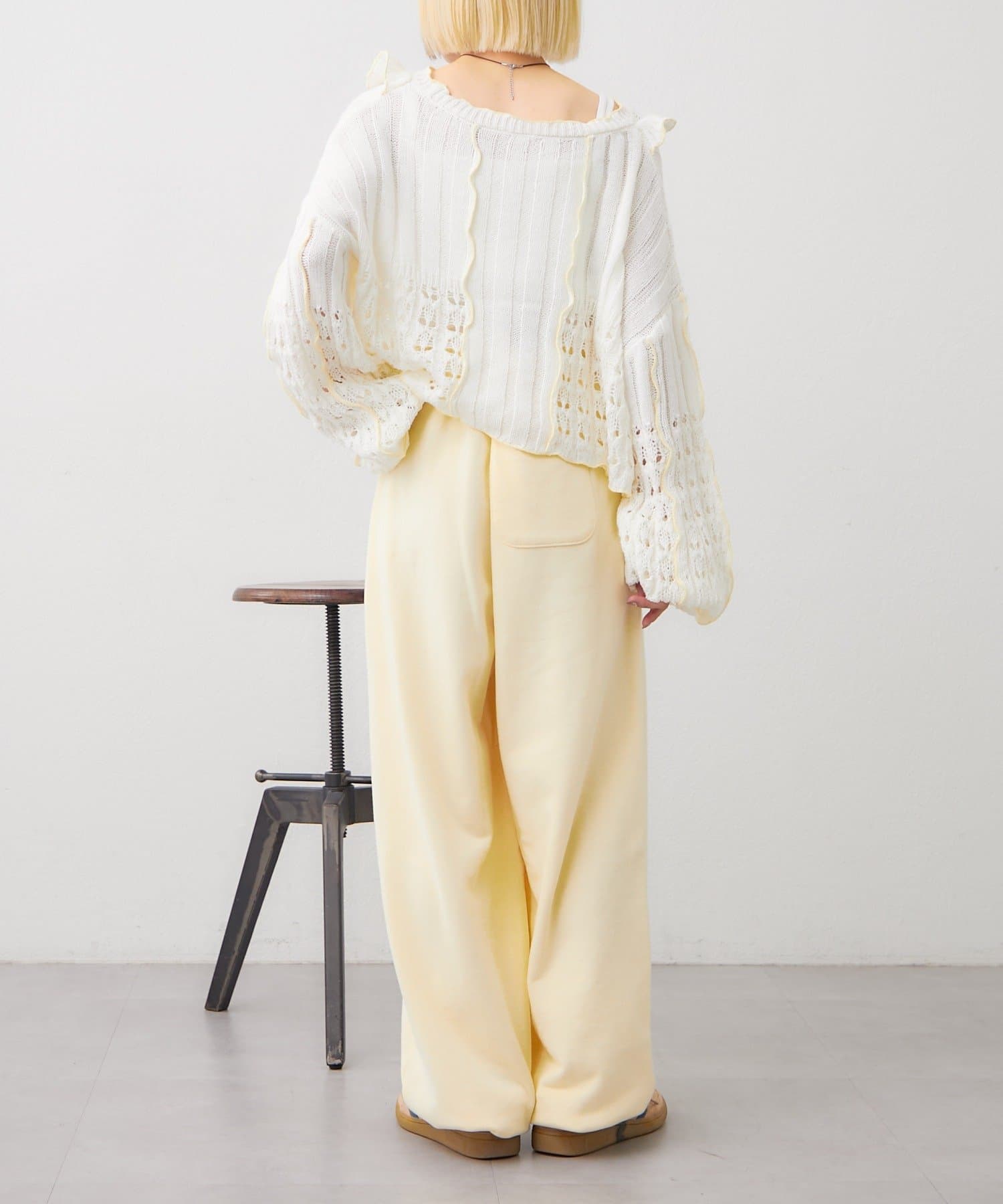 w closet(ダブルクローゼット) フリルポケットスェットパンツ