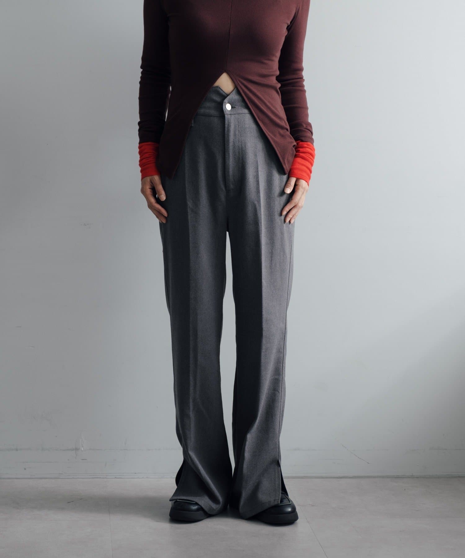Pasterip(パセリ) 【スタイルアップ/3サイズ展開】Regular fit easy slacks