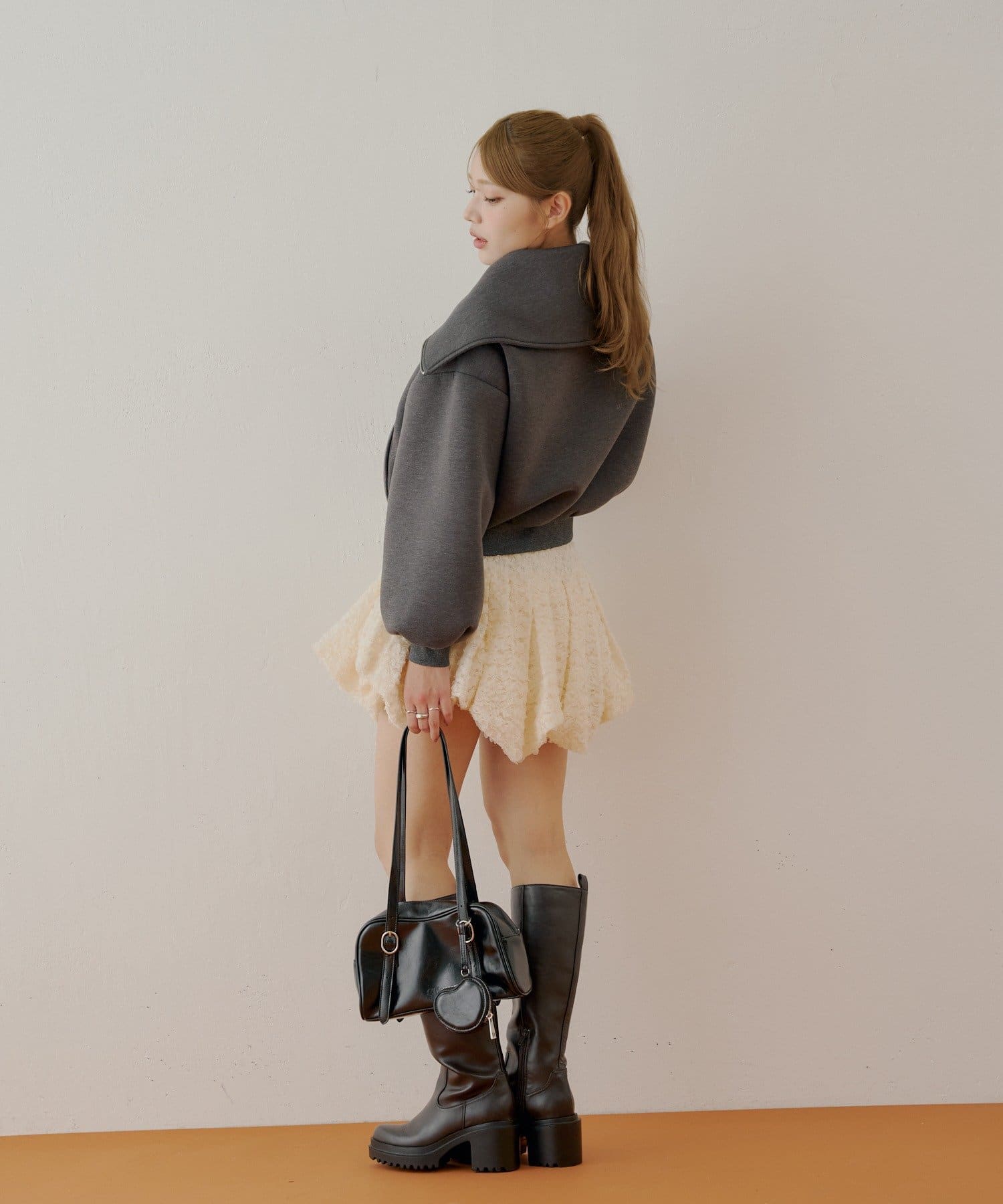 Chico(チコ) ハーフジップルーズスウェット