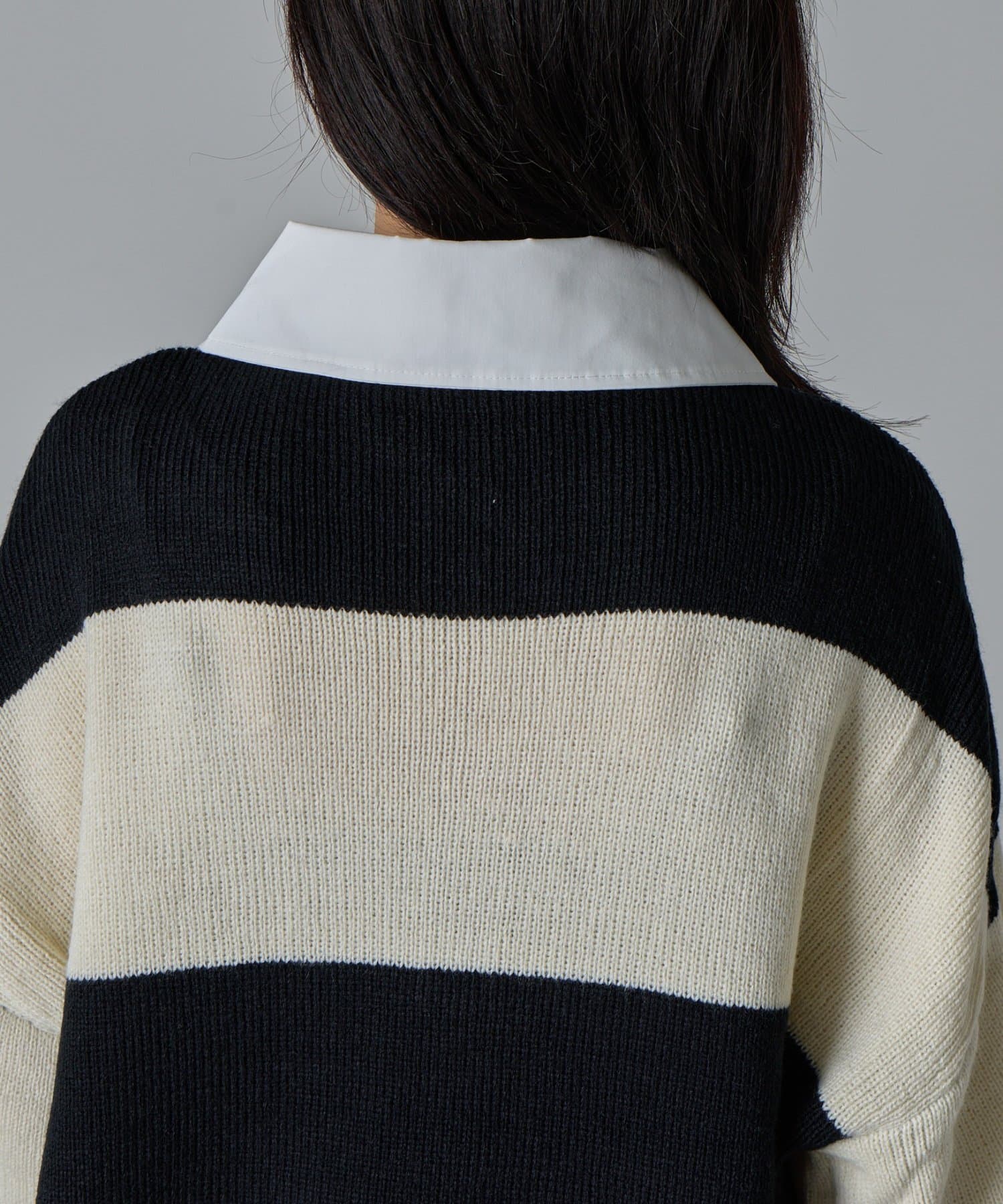 -goocy-(グーシー) バルキーボーダーラガーニット