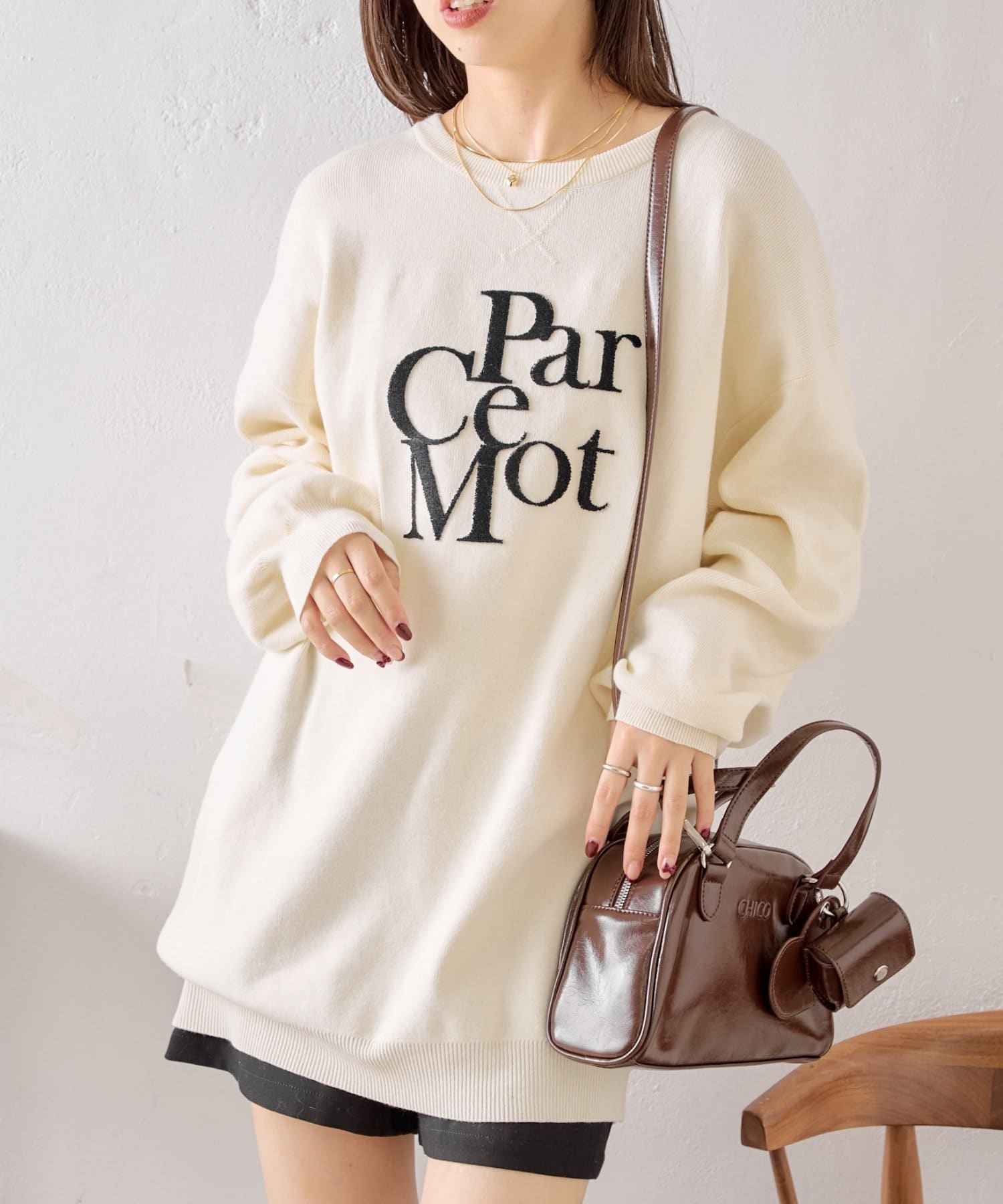 Chico】フロッキーロゴルーズニット | OUTLET(アウトレット