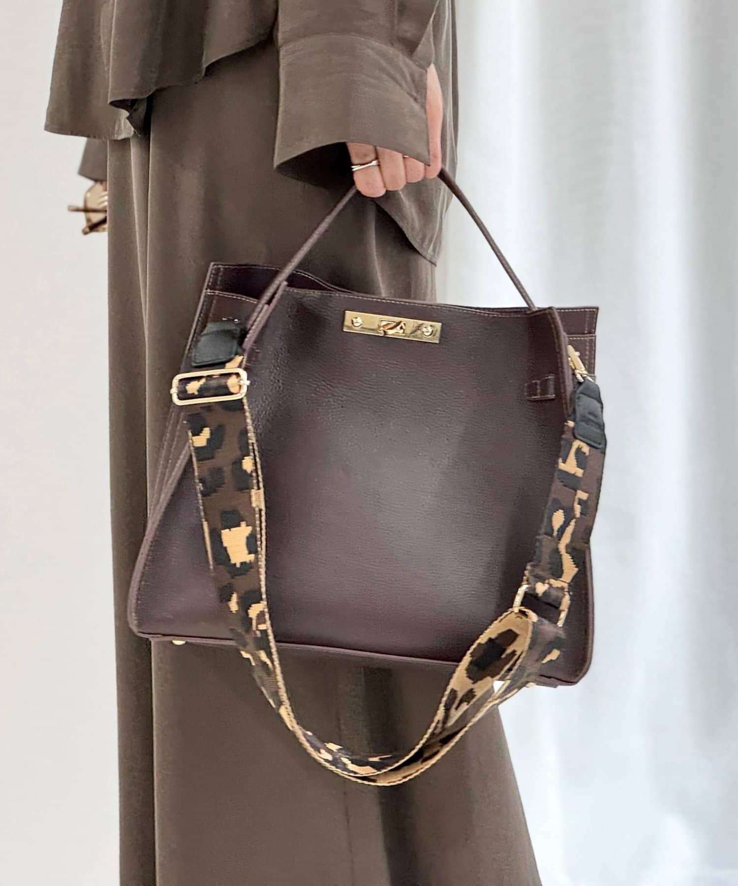 NOLLEY'S(ノーリーズ) レオパード柄ショルダーストラップ