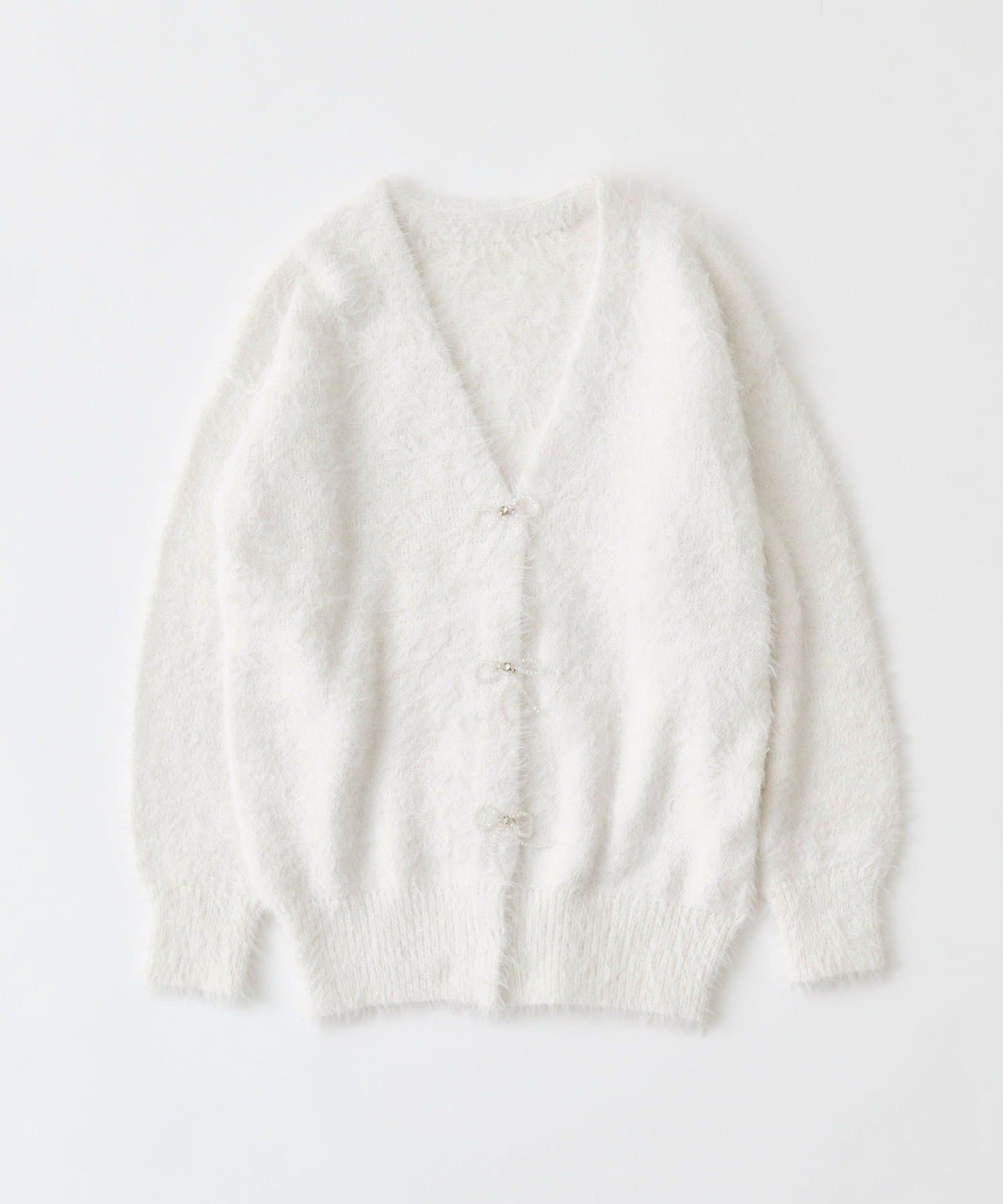 OLIVE des OLIVE(オリーブ デ オリーブ) melty ribbon long knit
