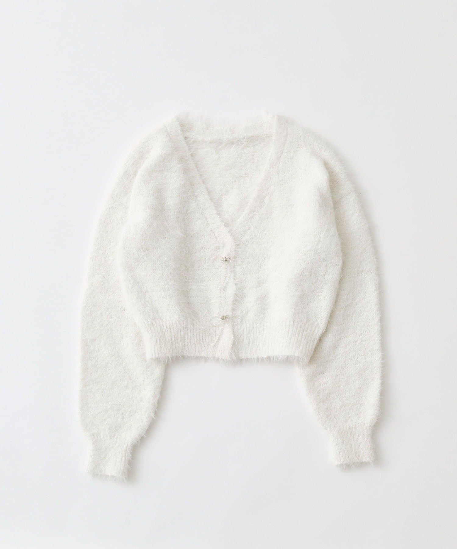 OLIVE des OLIVE(オリーブ デ オリーブ) melty ribbon short knit