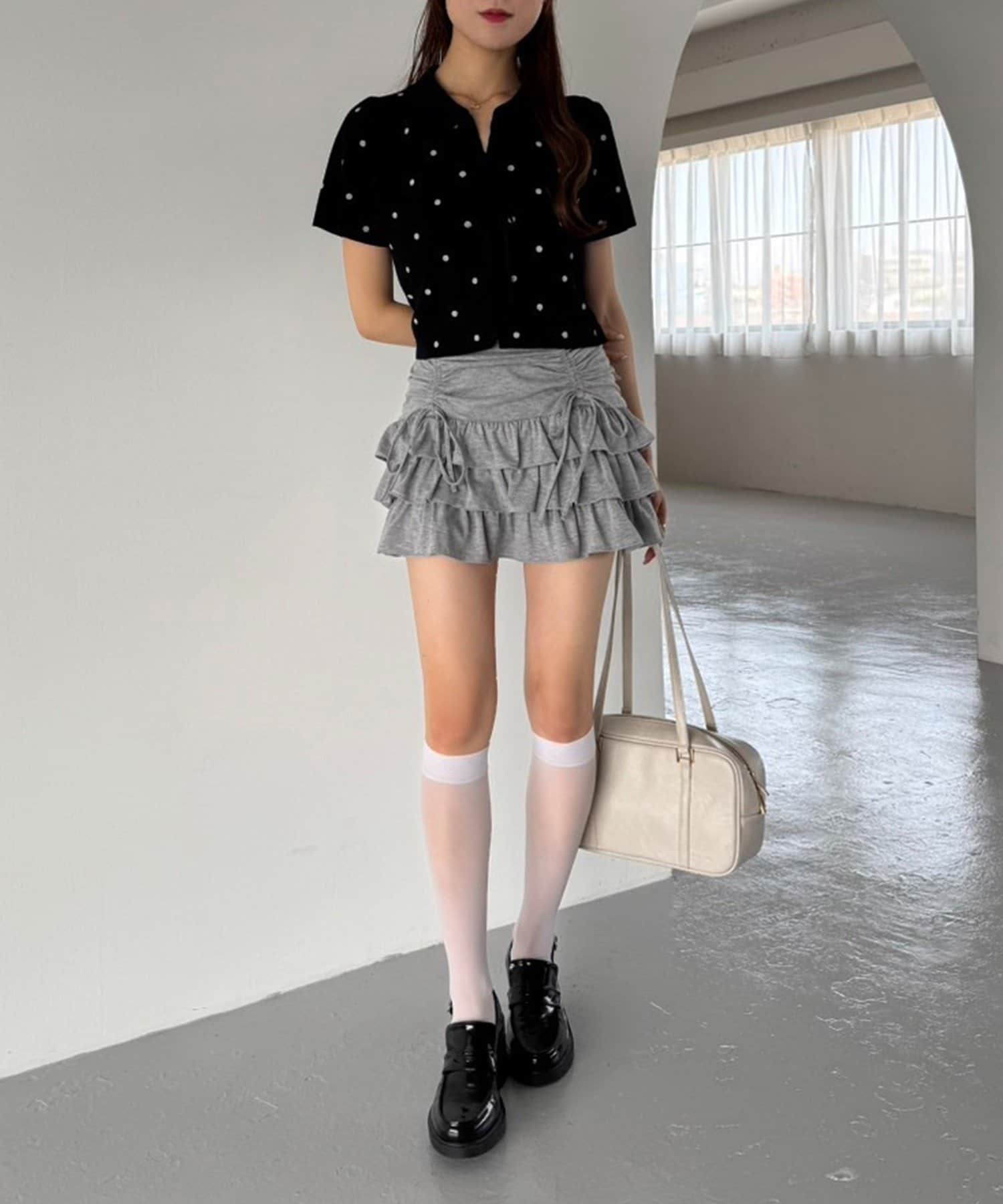 NICE CLAUP / OLIVE des OLIVE OUTLET(ナイスクラップ  / オリーブ デ オリーブ アウトレット) 【one after another】ドットニットトップス