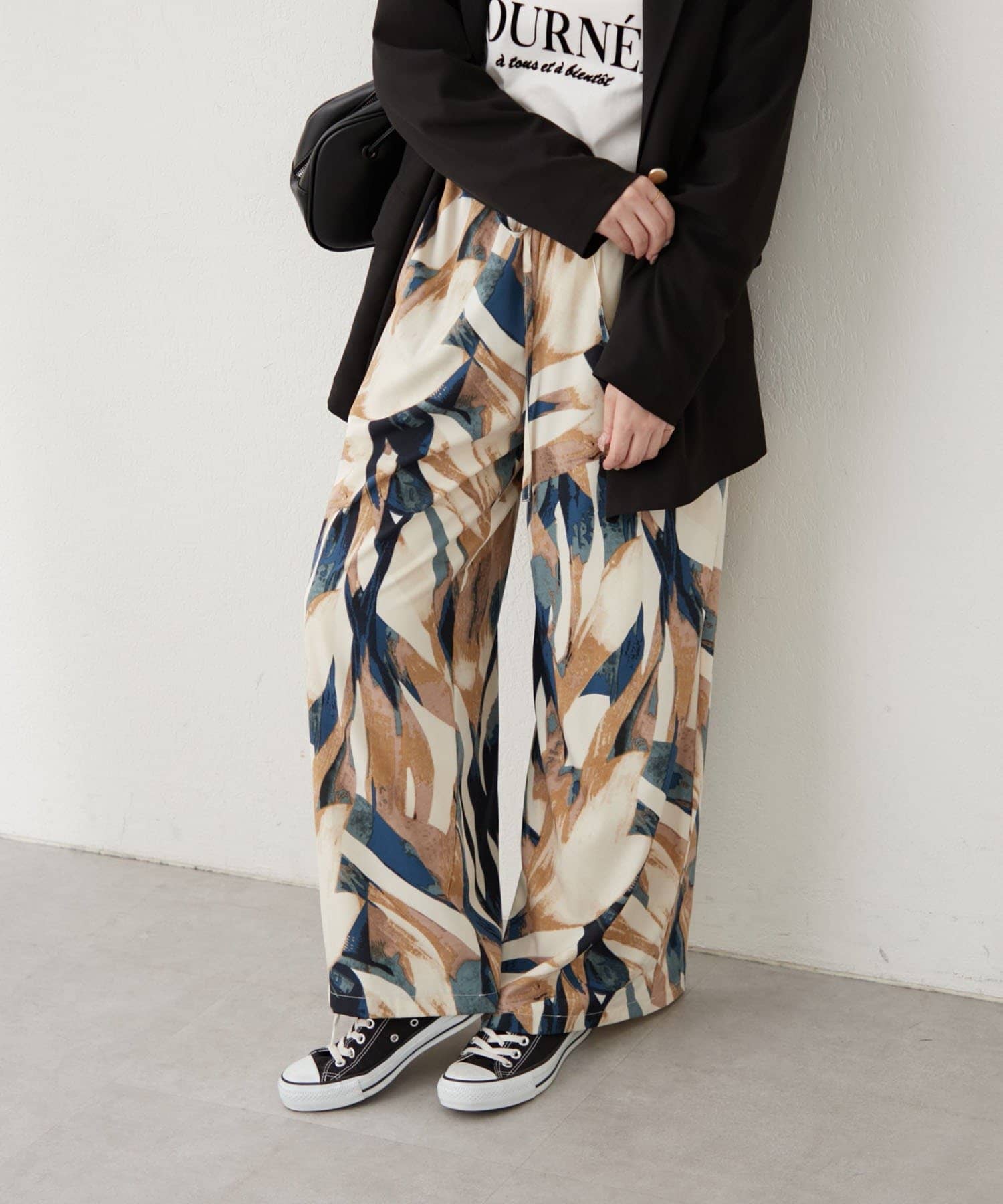 NICE CLAUP / OLIVE des OLIVE OUTLET(ナイスクラップ  / オリーブ デ オリーブ アウトレット) 【RMAF】多色プリントイージーパンツ