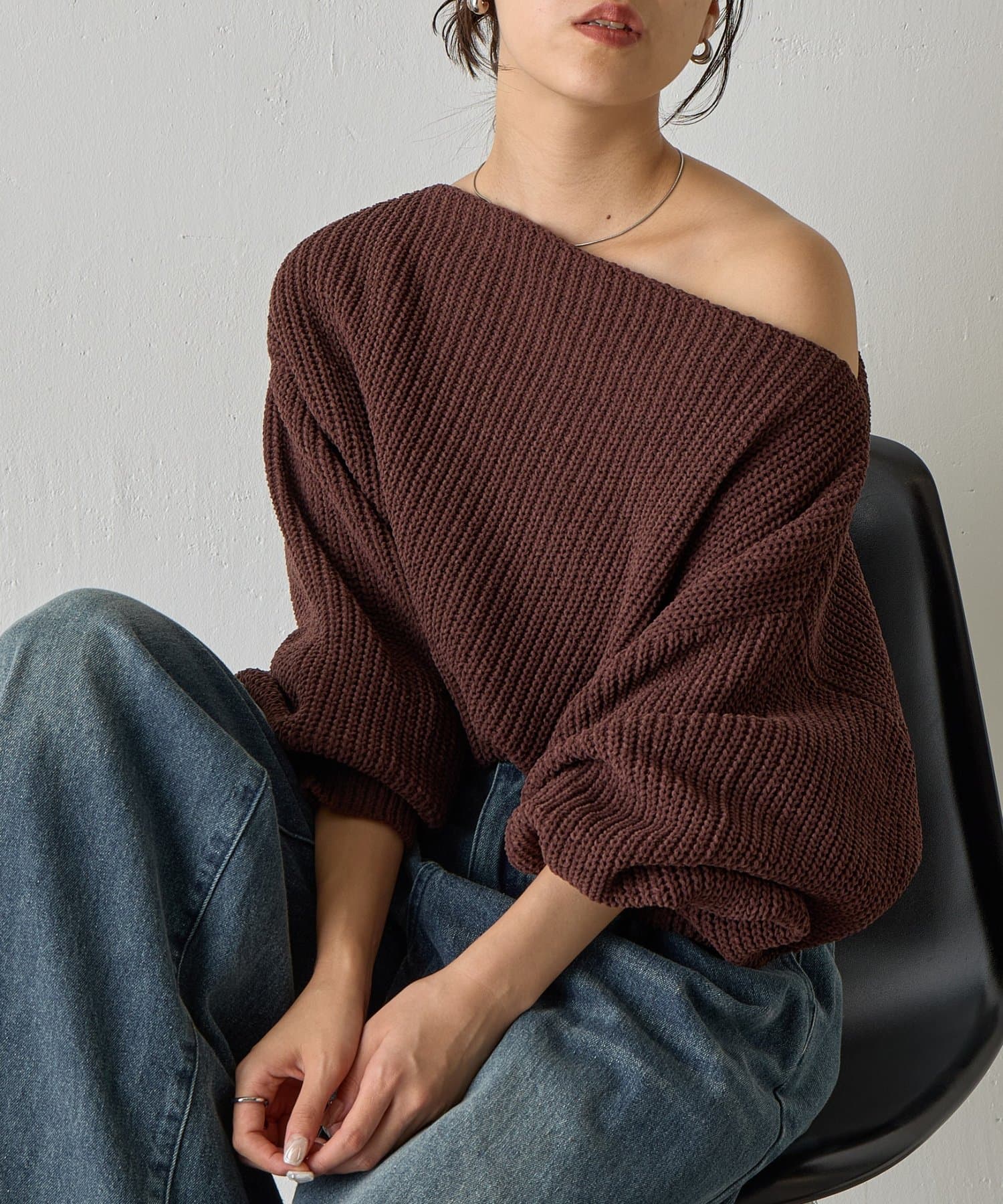 COLONY 2139(コロニー トゥーワンスリーナイン) 【リバイバル】モールオフショルニット