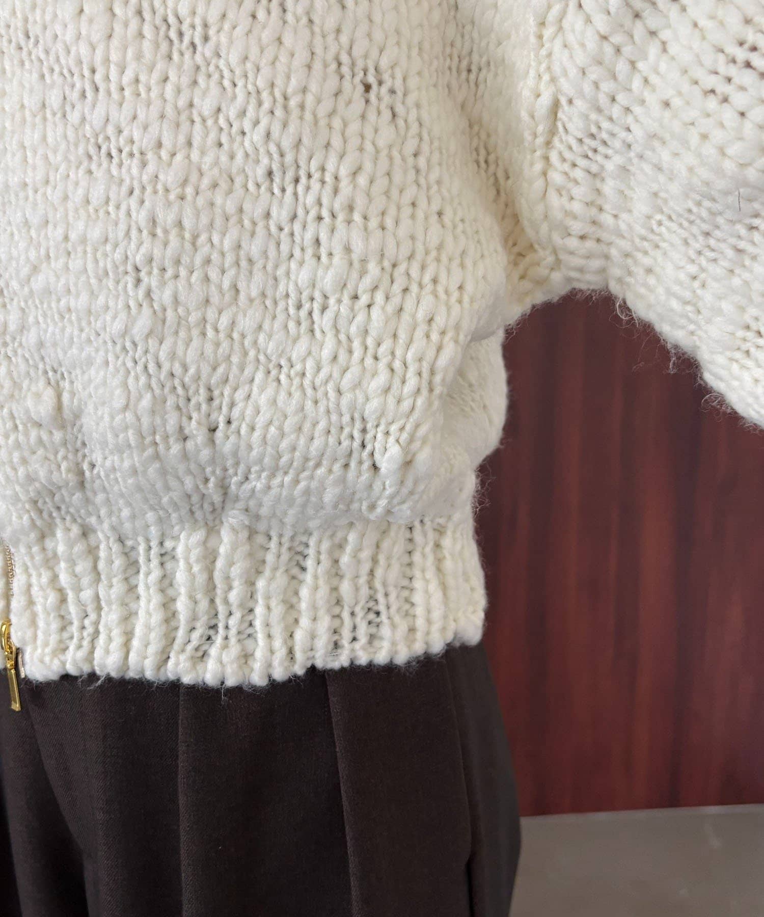 CAPRICIEUX LE'MAGE(カプリシュレマージュ) 【LE'MAGE×gemeilコラボ】スラブジップカーディガン