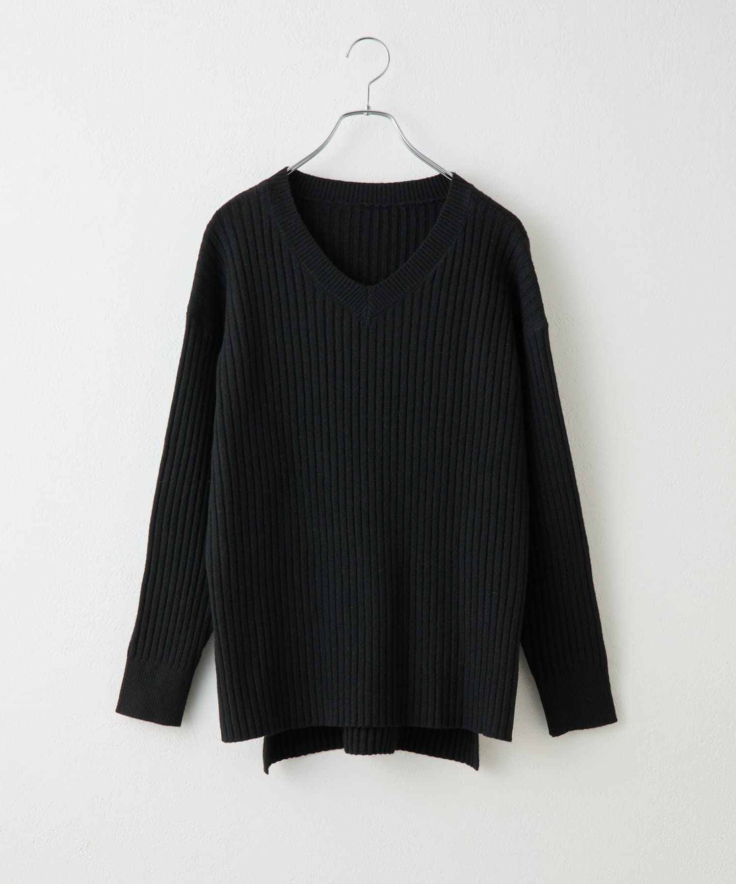 COLONY 2139(コロニー トゥーワンスリーナイン) relaxリブVネックニット