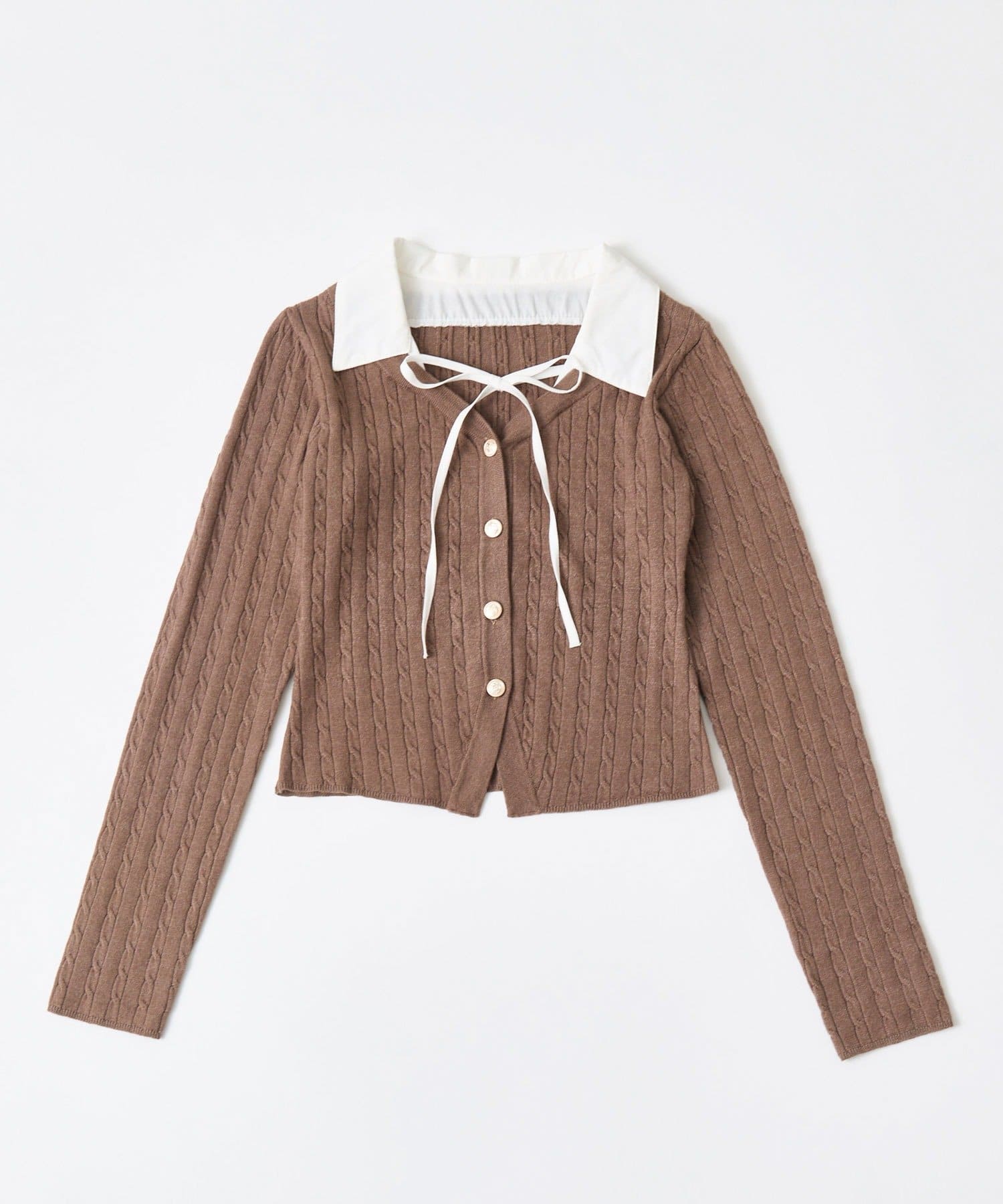 OLIVE des OLIVE(オリーブ デ オリーブ) ドッキングケーブルニット