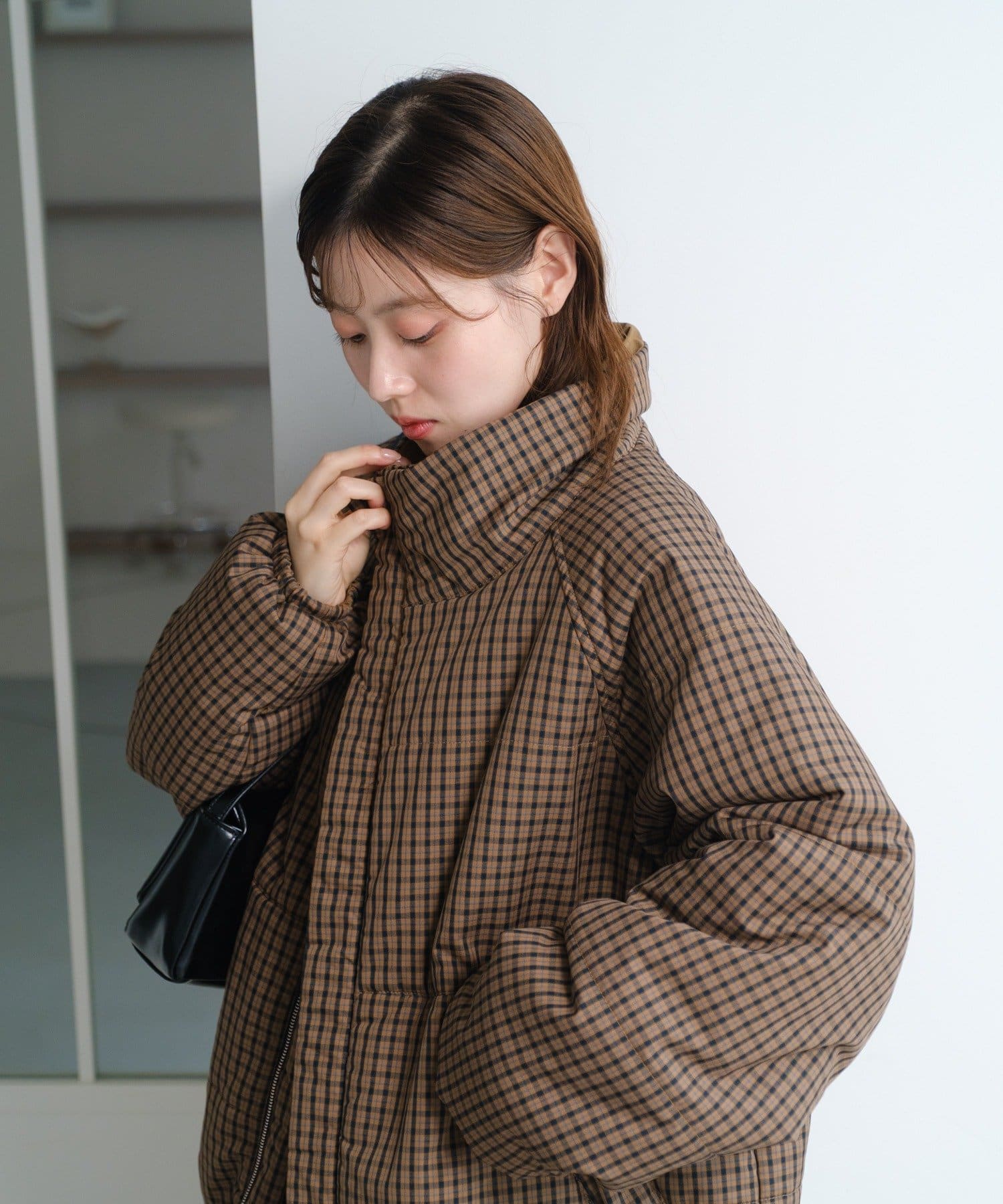S.Mサイズ展開】チェック中綿リバーシブルアウター | Kastane