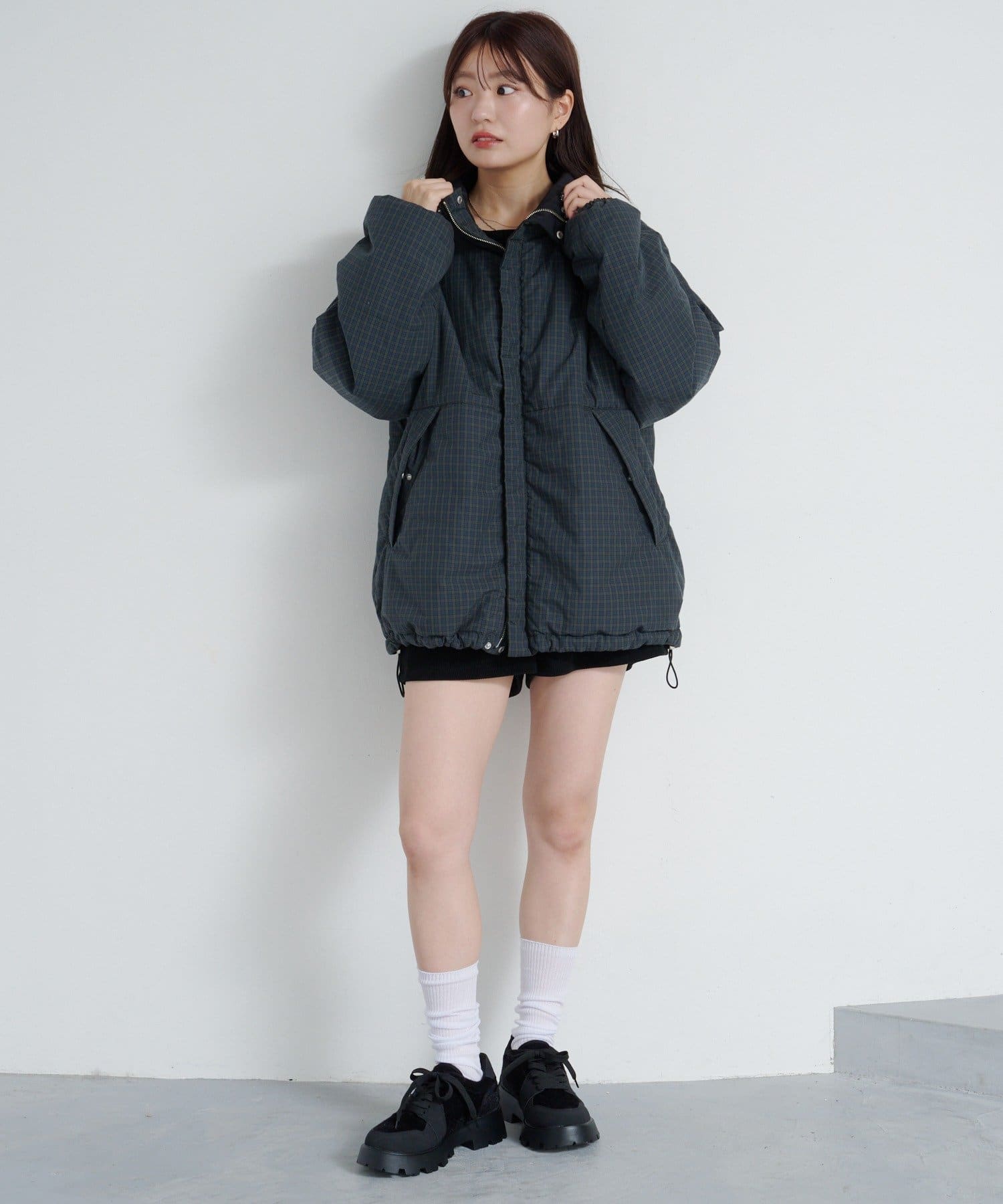 Kastane(カスタネ) 【アウター総選挙第1位/11.7(金)12:00～11.10(月)12:00まで￥1.500OFF/サイズ展開/ユニセックス】チェック中綿リバーシブルアウター