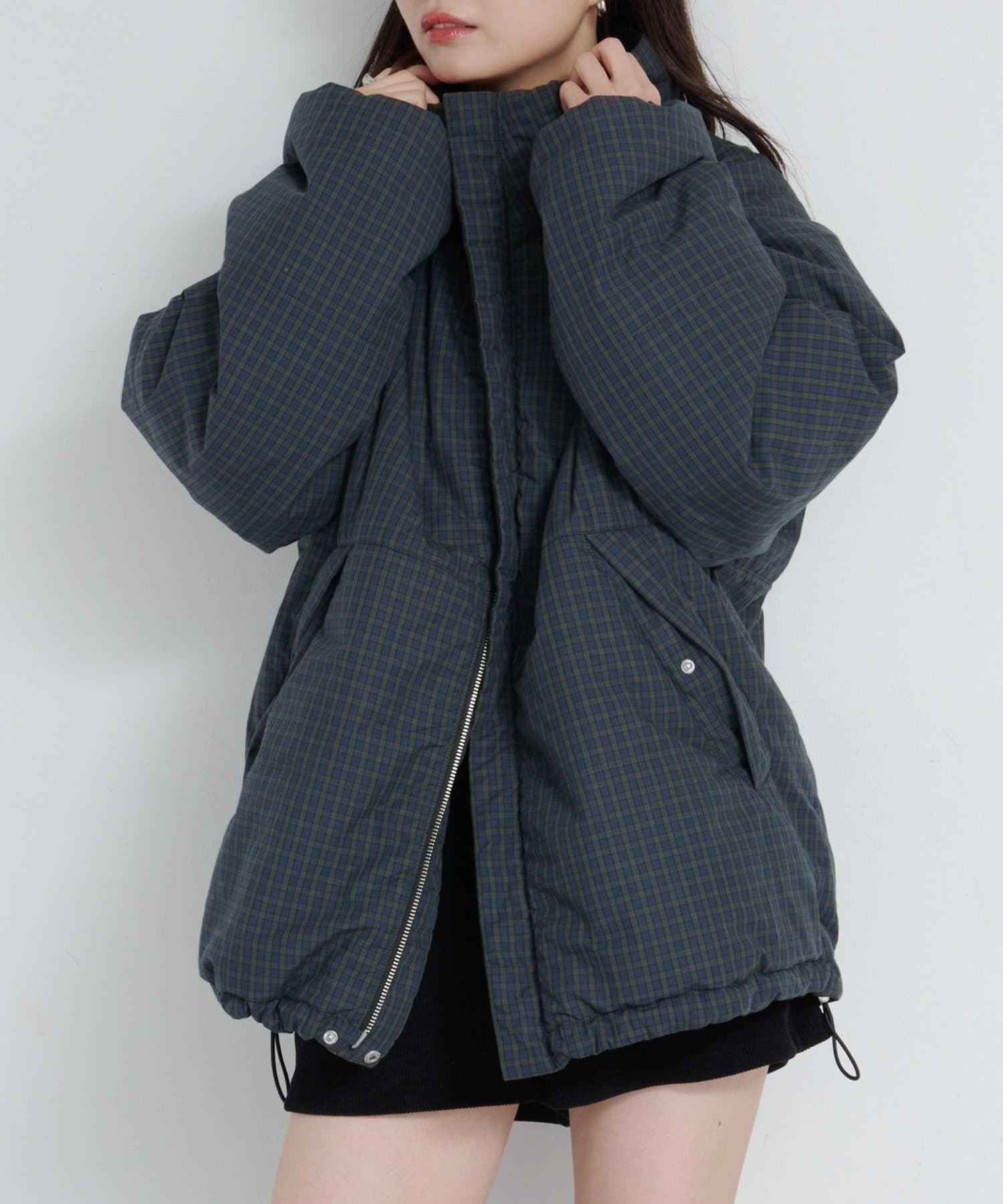 Kastane(カスタネ) 【アウター総選挙第1位/11.7(金)12:00～11.10(月)12:00まで￥1.500OFF/サイズ展開/ユニセックス】チェック中綿リバーシブルアウター