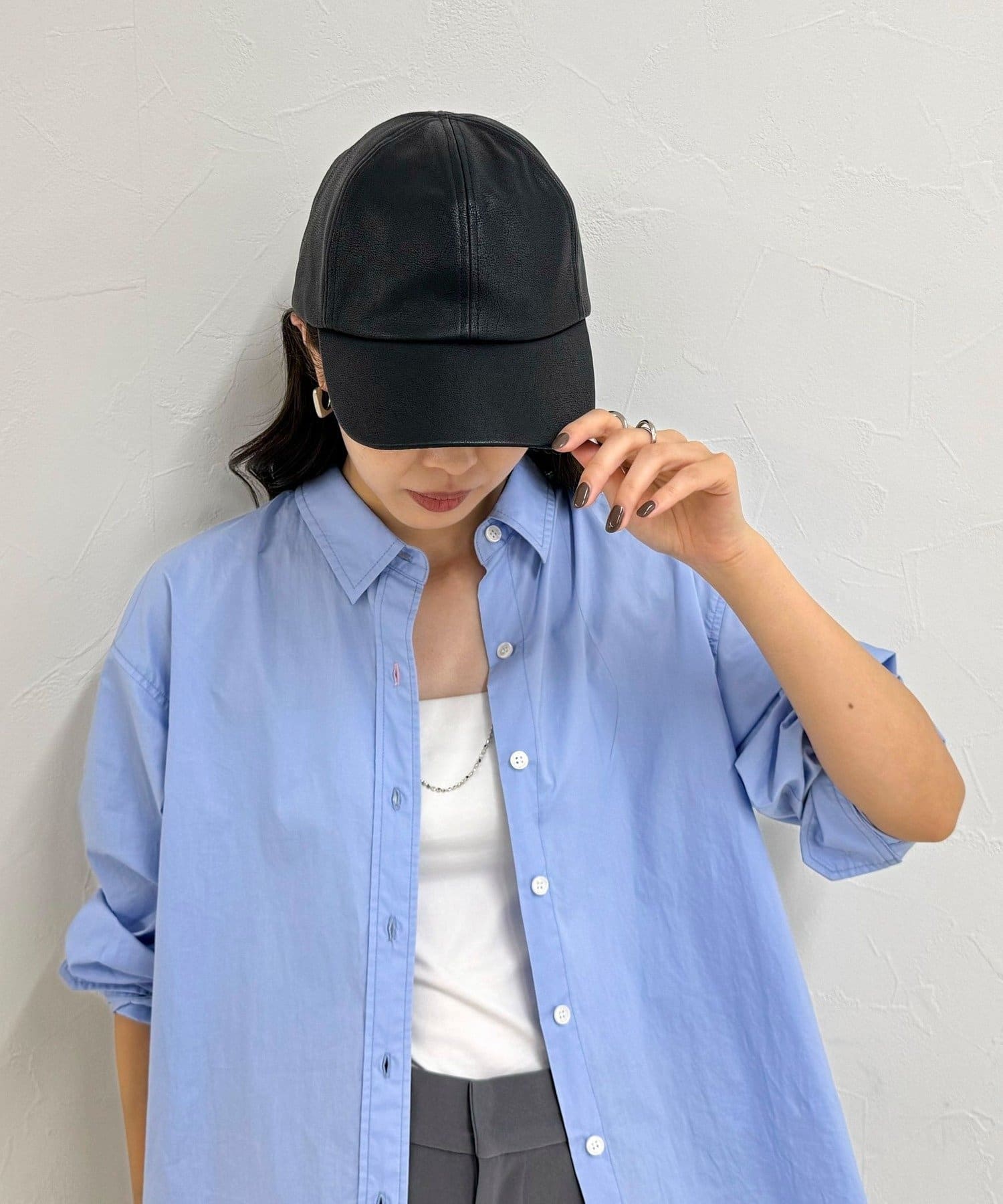 FREDY & GLOSTER(フレディ アンド グロスター) フェイクレザーキャップ