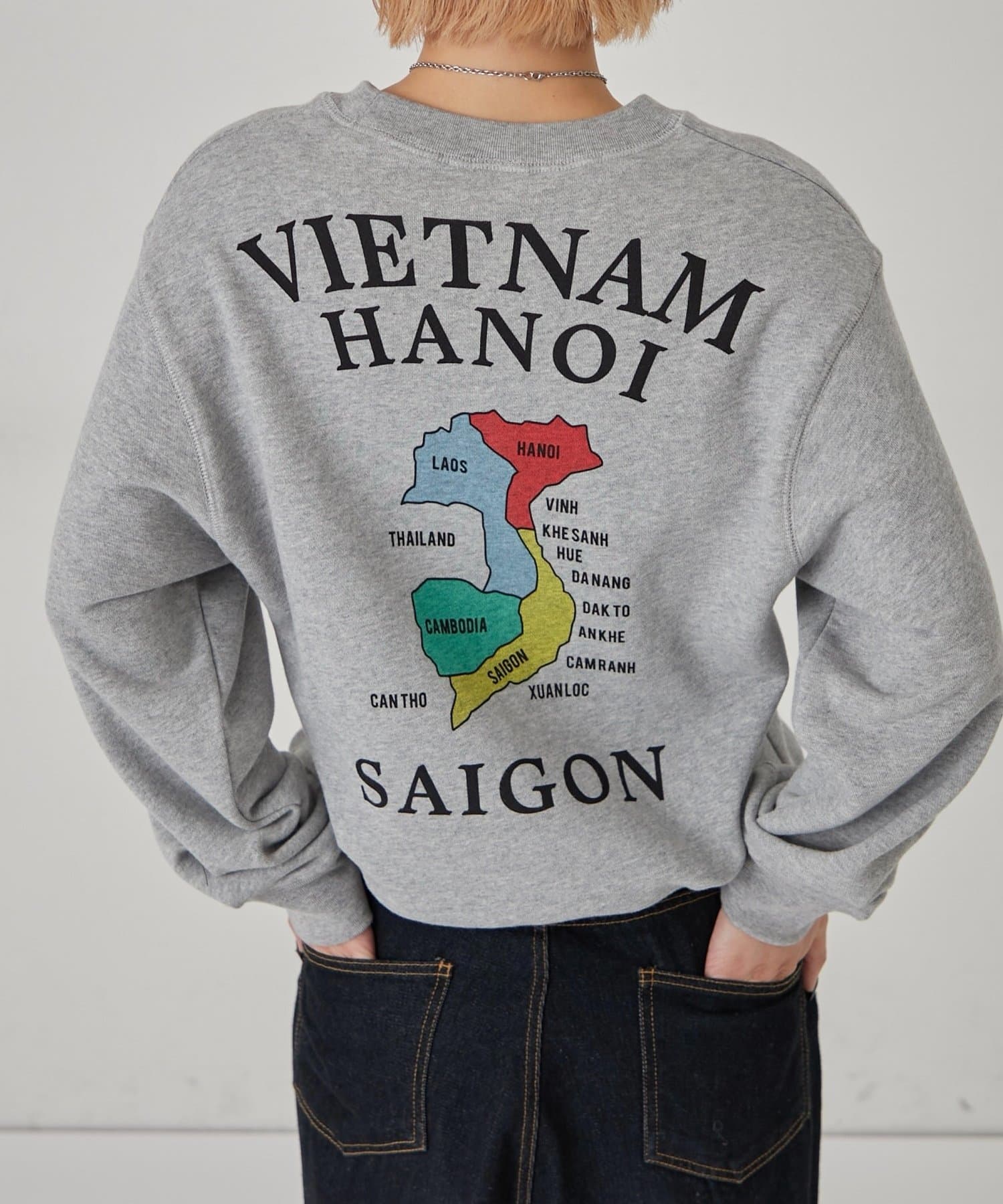 Sourcream虎刺繍ベトナムグラフィックスウェット | WHO'S WHO gallery