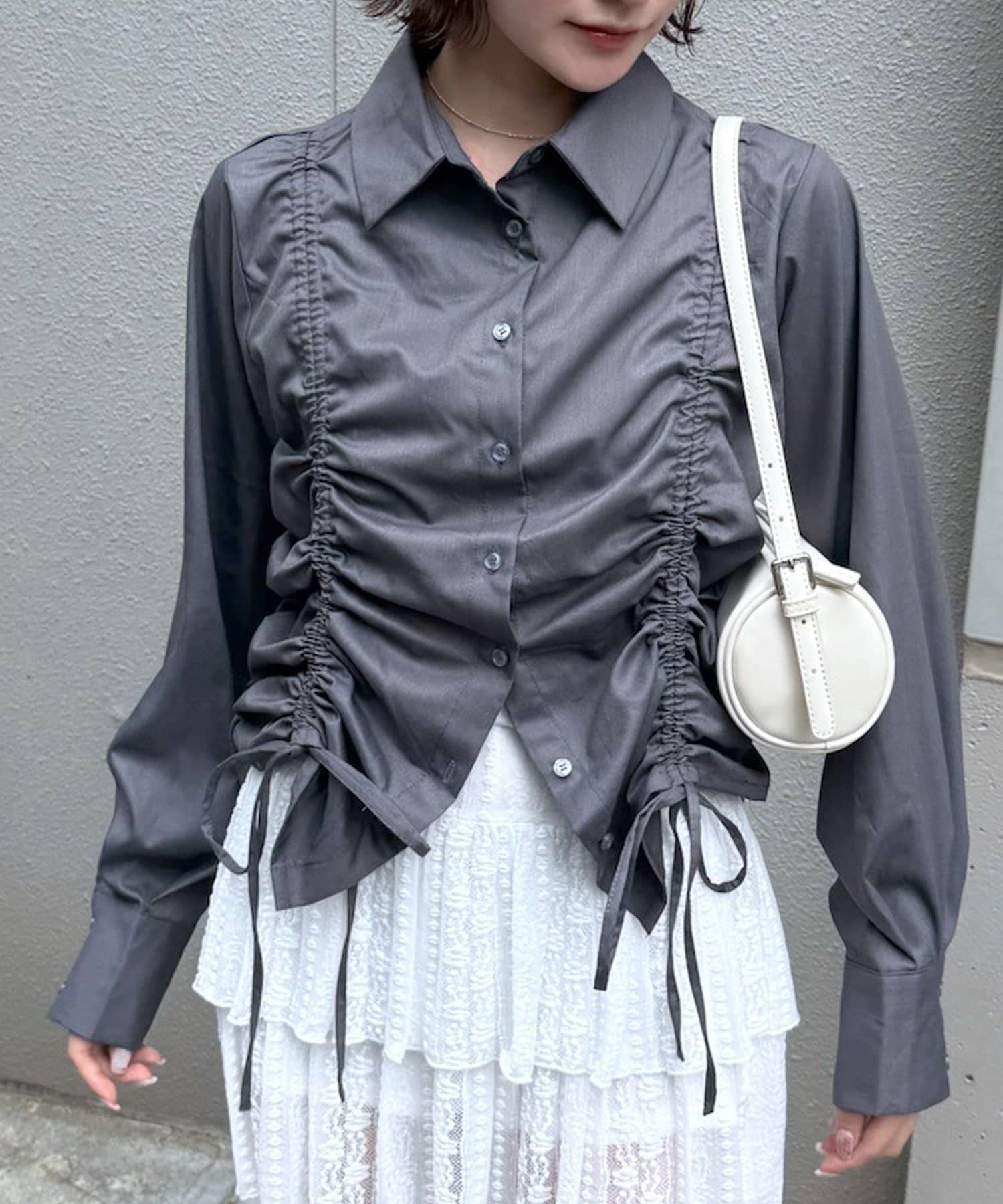 mline(エムライン) [mline]ギャザーシャツ