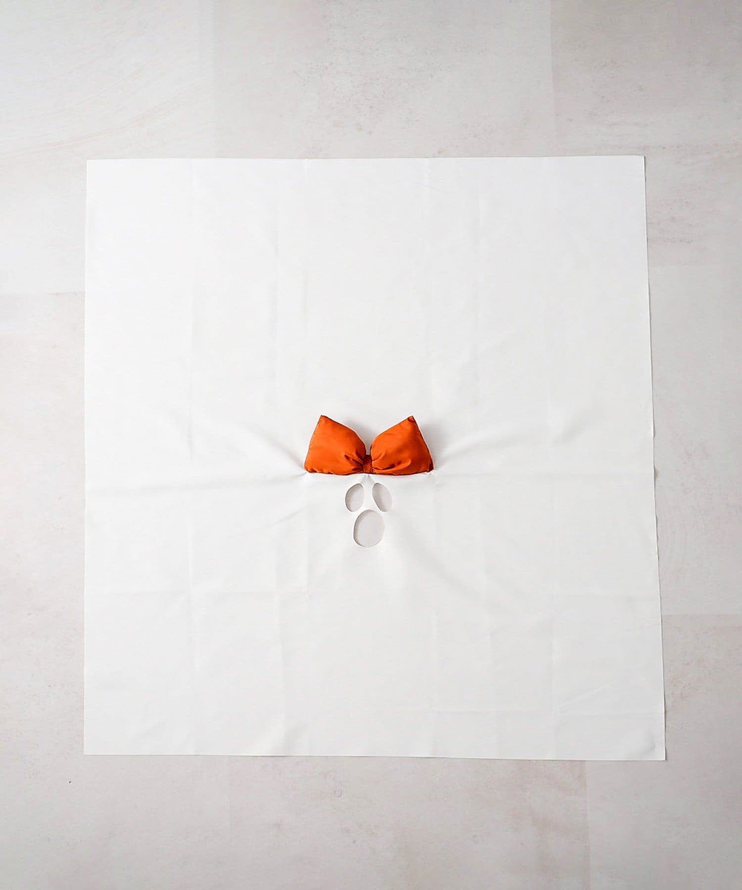 3COINS(スリーコインズ) リボン付きお化け布：S（80×75cm）／ハロウィン