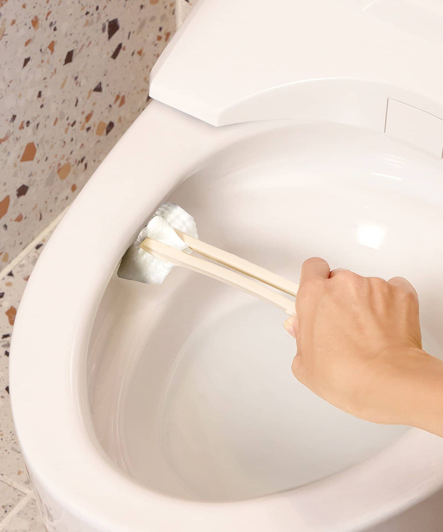 3COINS(スリーコインズ) トイレ用お掃除トング