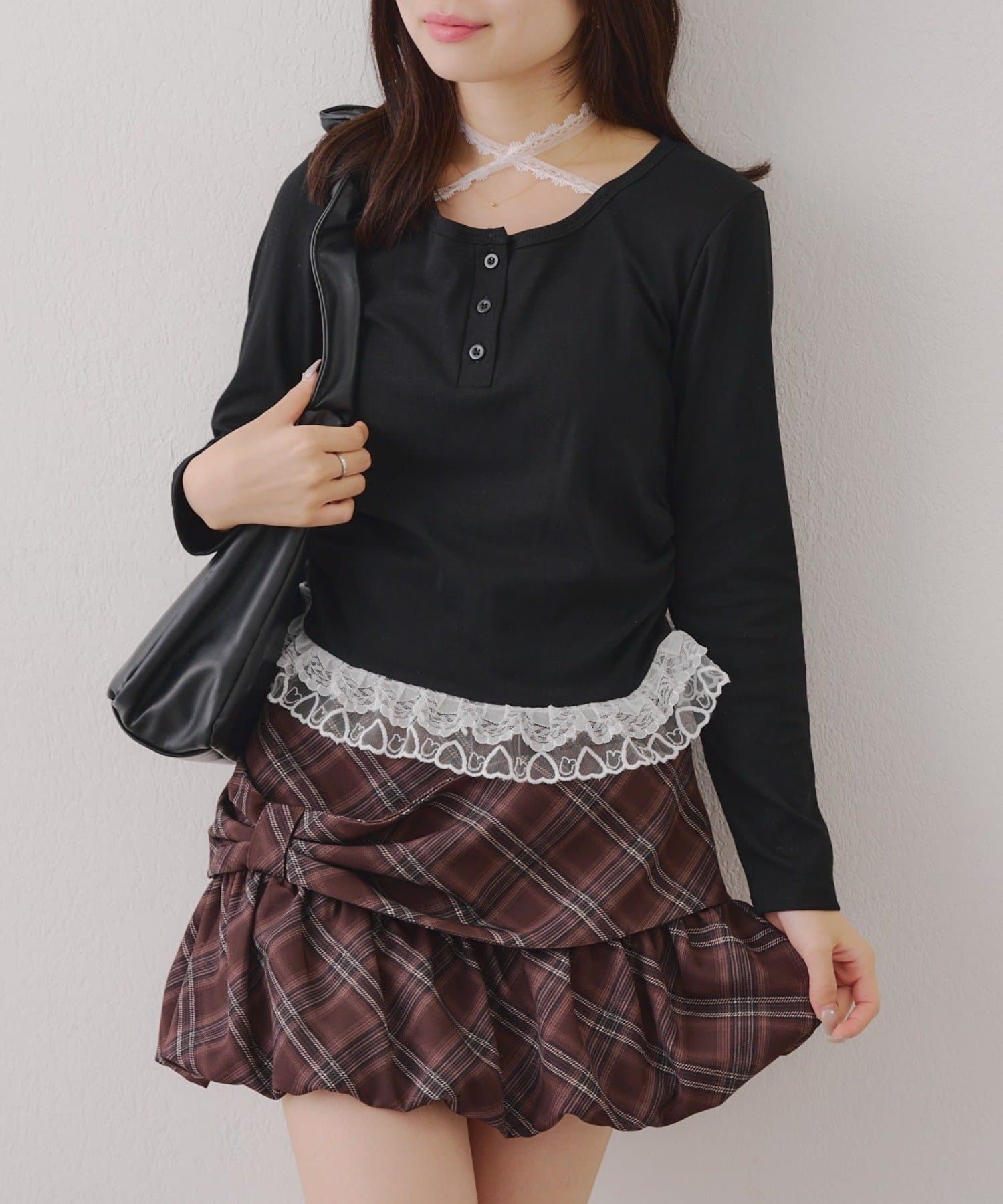 NICE CLAUP / OLIVE des OLIVE OUTLET(ナイスクラップ  / オリーブ デ オリーブ アウトレット) 【RMAF】レースホルターTOPS