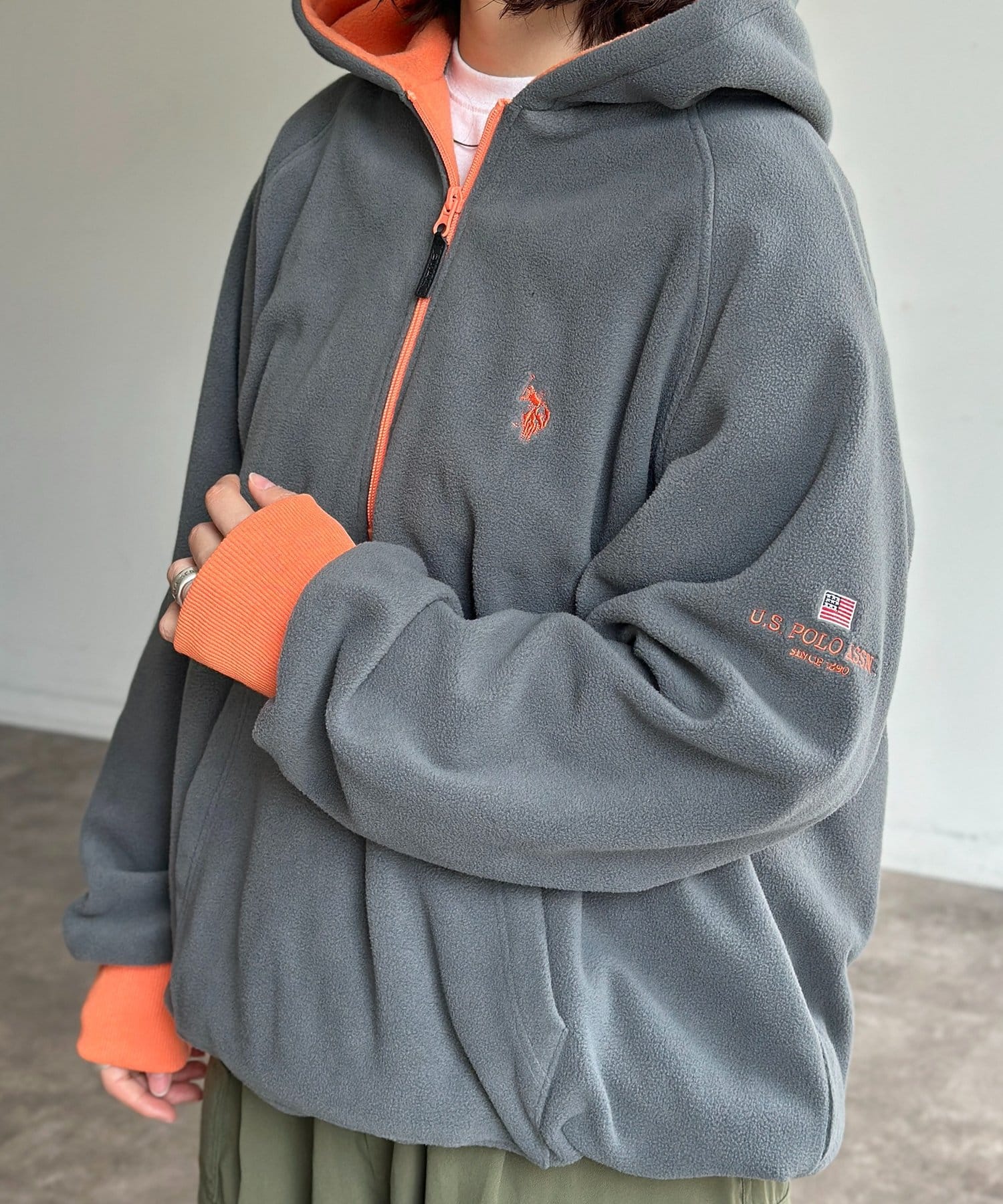 CPCM(シーピーシーエム) 【U.S. POLO ASSN.】フリースハーフジップパーカー