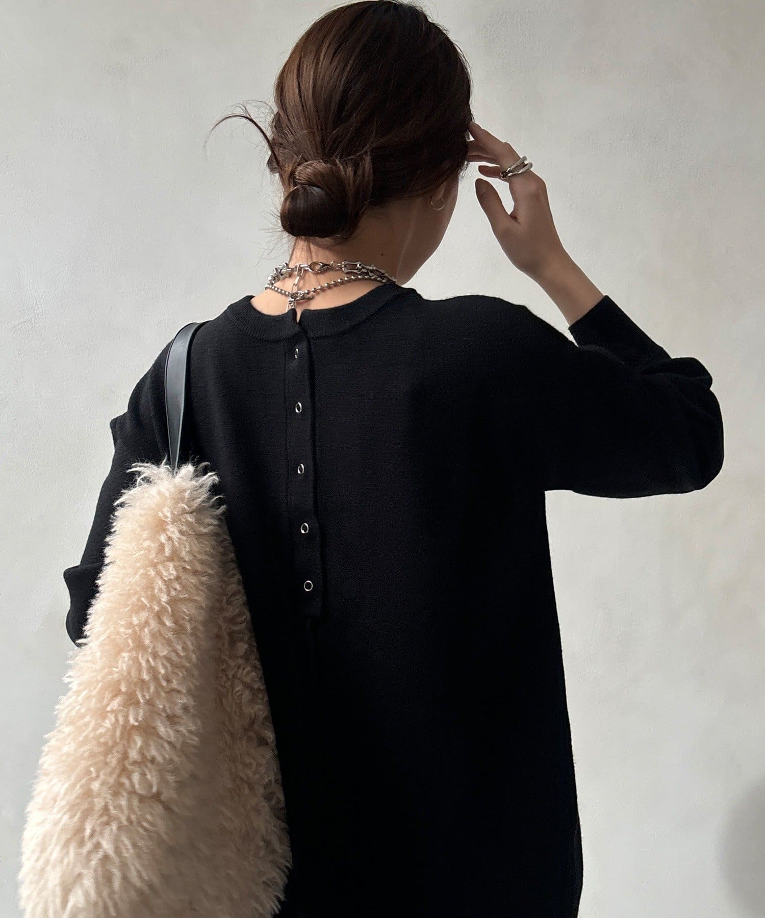 DOUDOU(ドゥドゥ) 【WEB限定】ニットアンサンブルワンピース