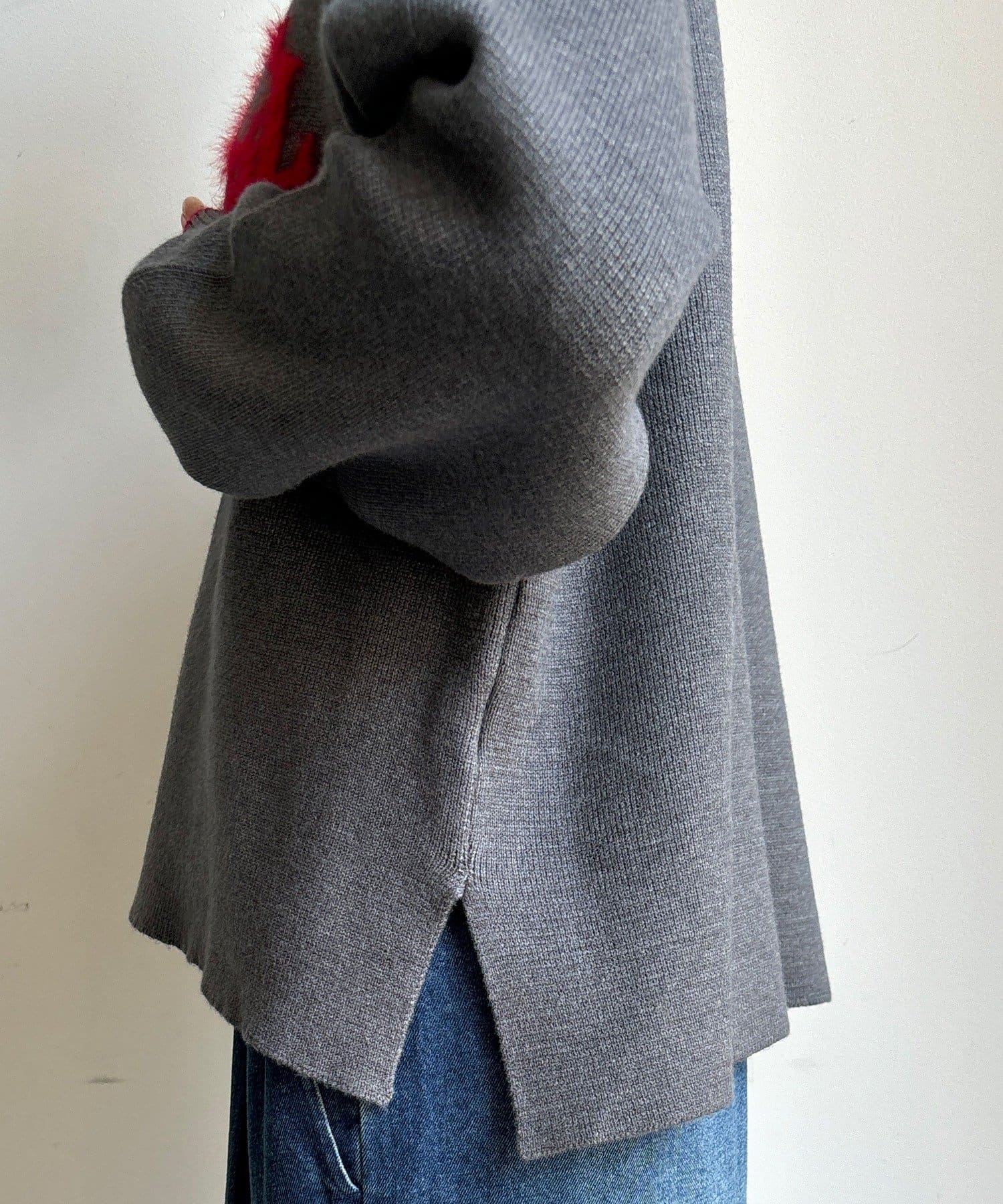 DOUDOU(ドゥドゥ) 【WEB限定】フェザーロゴニット