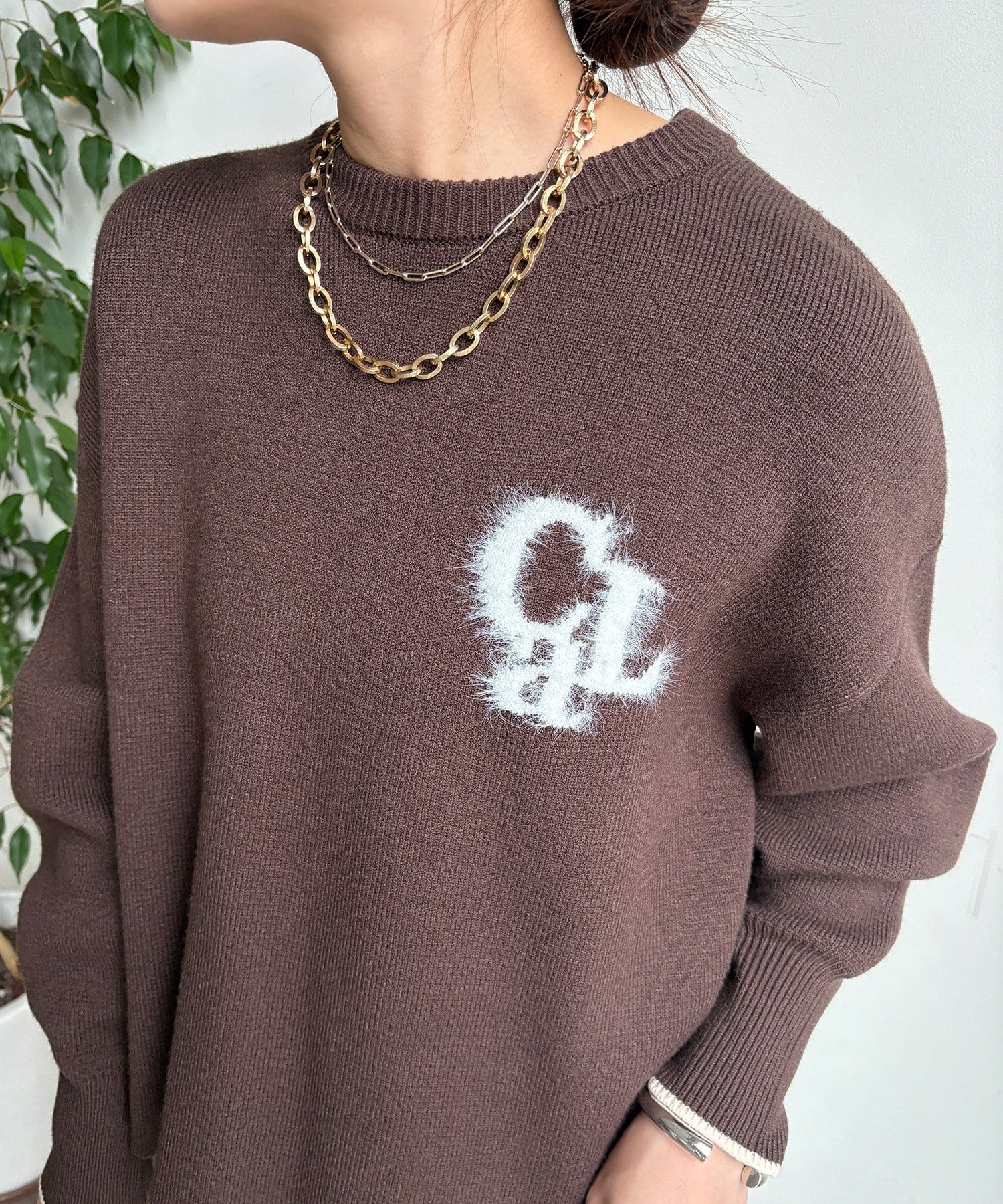 DOUDOU(ドゥドゥ) 【完売カラー再追加！/新色追加/WEB限定】フェザーロゴニット