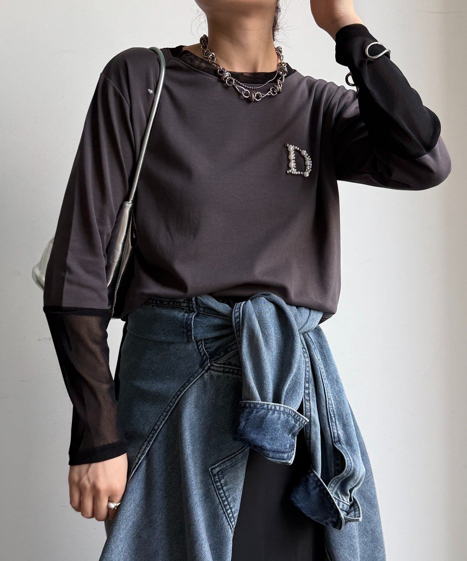 DOUDOU(ドゥドゥ) DビジューロンTEE