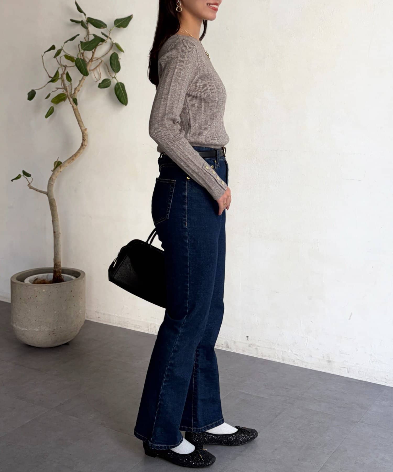 Chez toi(シェトワ) アシメスクエアニット