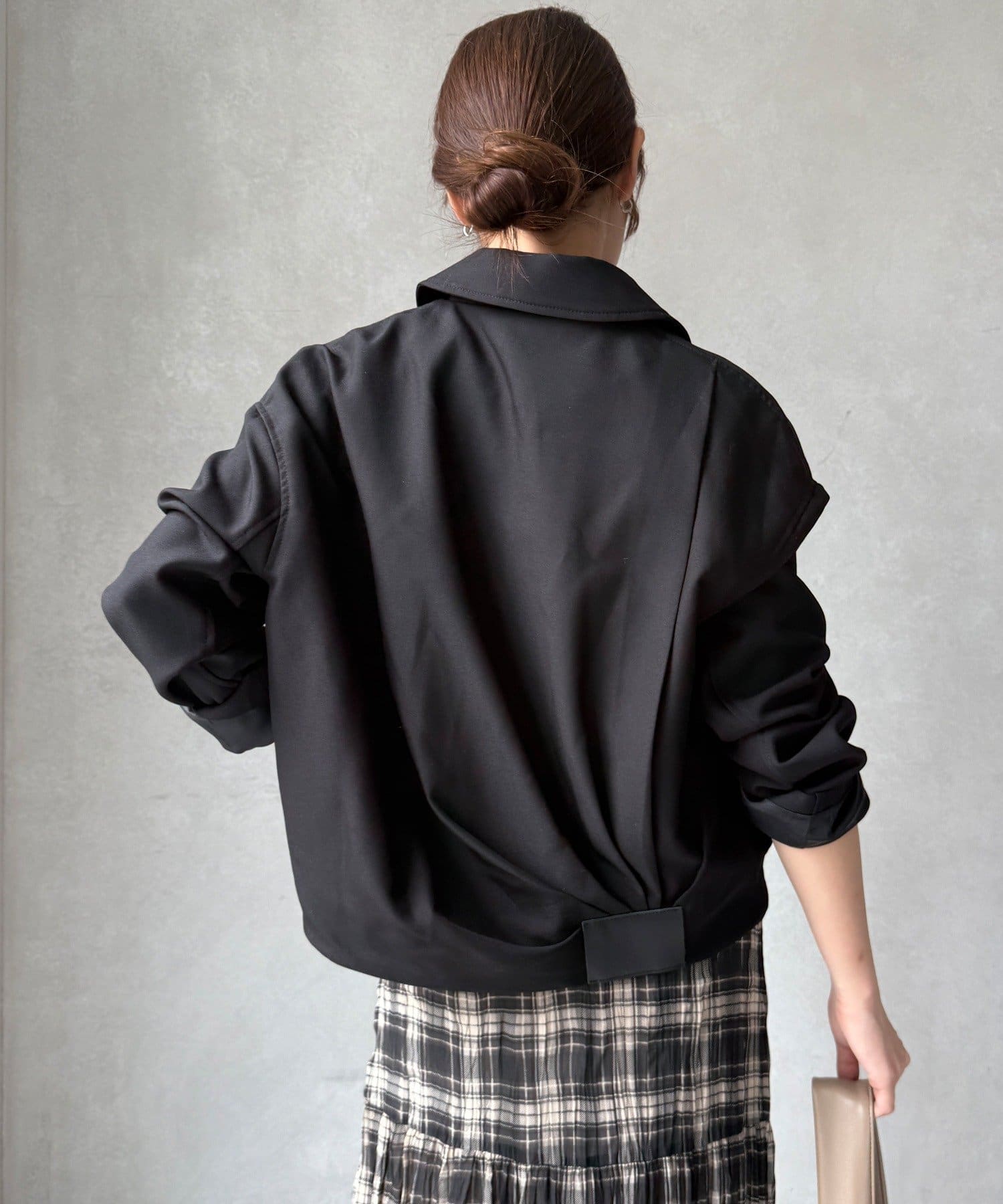 DOUDOU(ドゥドゥ) 【WEB限定】バックサイドタックバルーンブルゾン