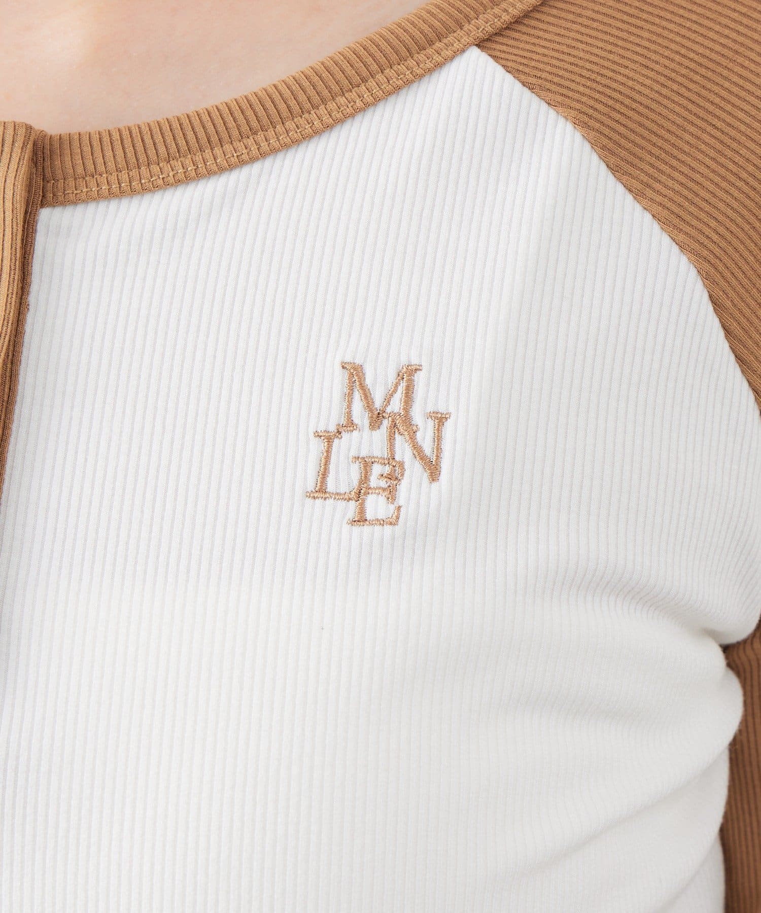 mline(エムライン) [mline]配色ヘンリーＴシャツ