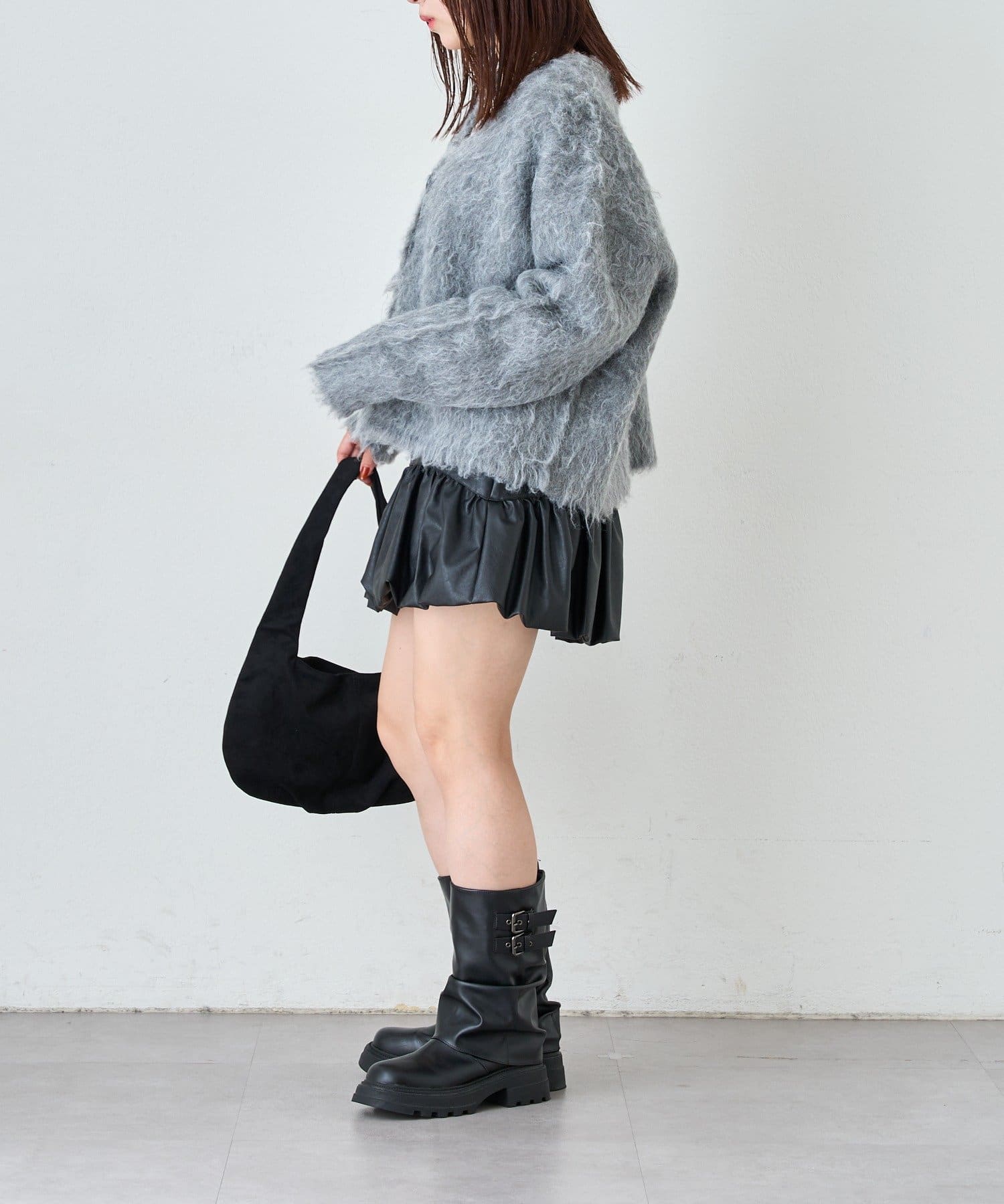 w closet(ダブルクローゼット) フェイクレザースカパン