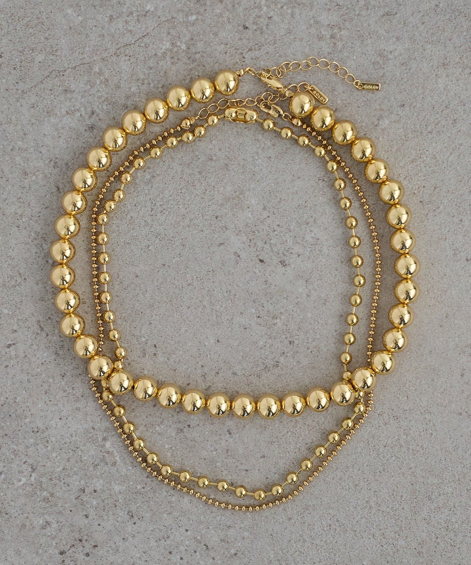 DISCOAT(ディスコート) 【GOLDY】3ボールチェーンSETネックレス