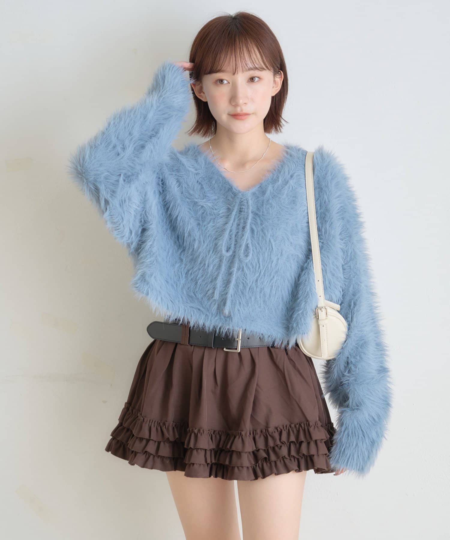 mline(エムライン) [mline]シャギーチョーカーカーディガン