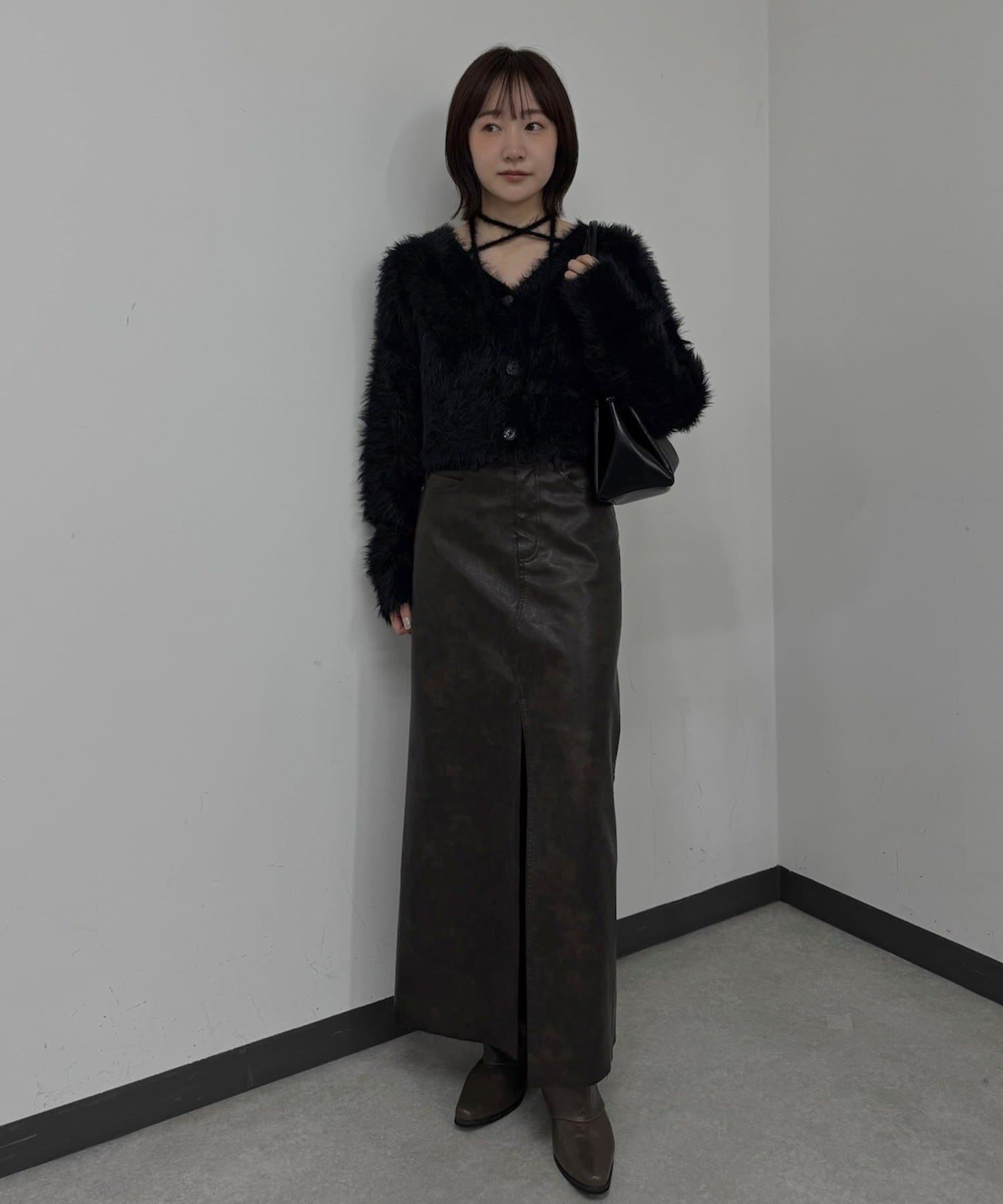 mline(エムライン) [mline]シャギーチョーカーカーディガン