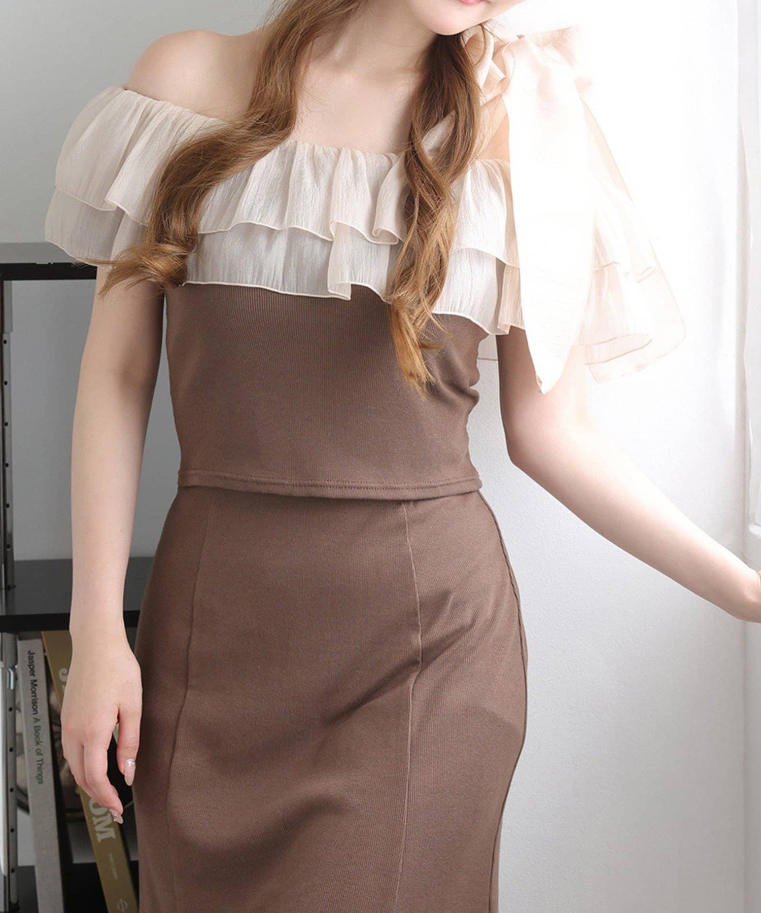 NICE CLAUP / OLIVE des OLIVE OUTLET(ナイスクラップ  / オリーブ デ オリーブ アウトレット) 【one after another】ワンショルリボントップス
