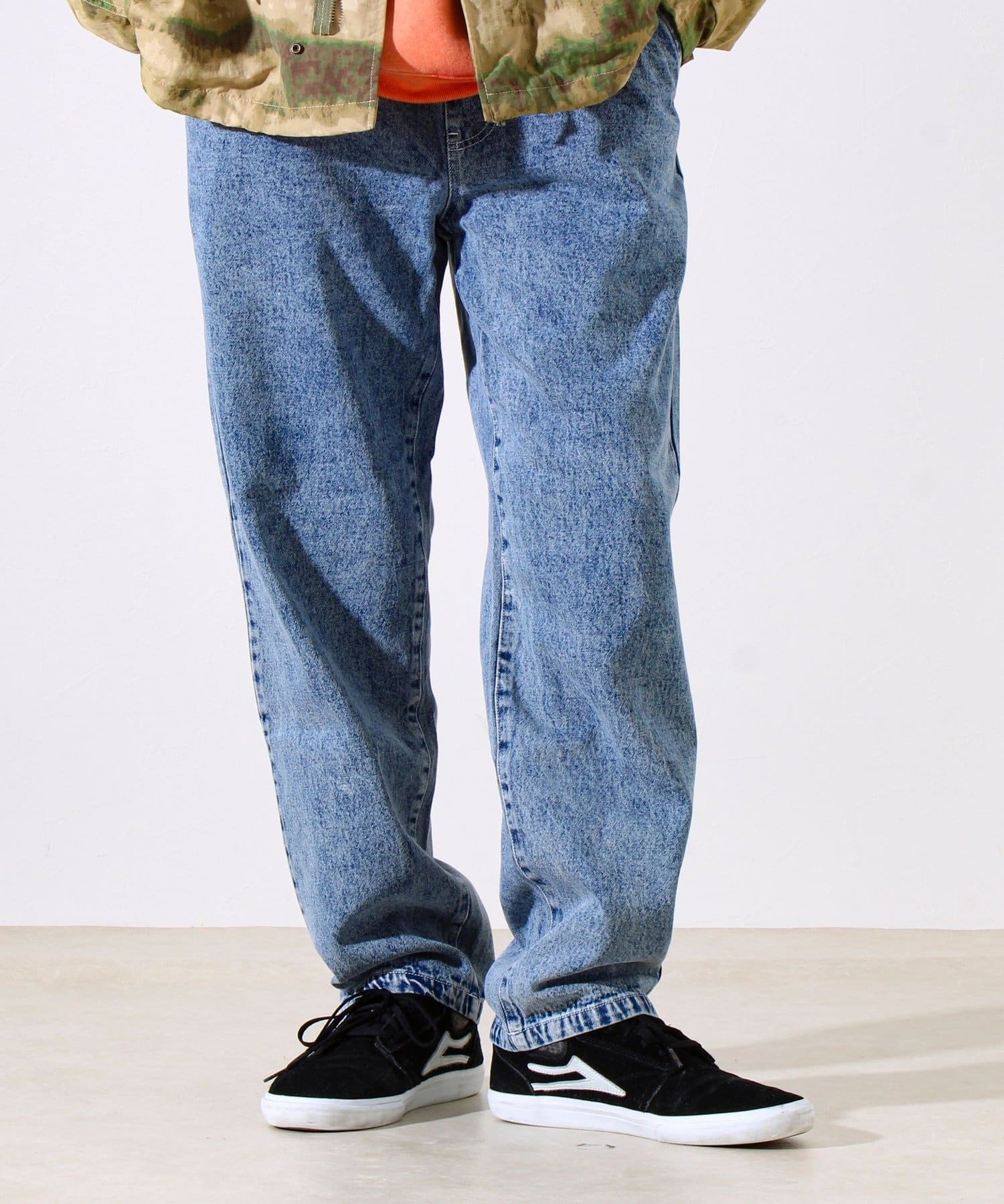 FREDY & GLOSTER(フレディ アンド グロスター) 【シーズンレス/UNISEX】ケミカルウォッシュ ワイドデニムイージーパンツ