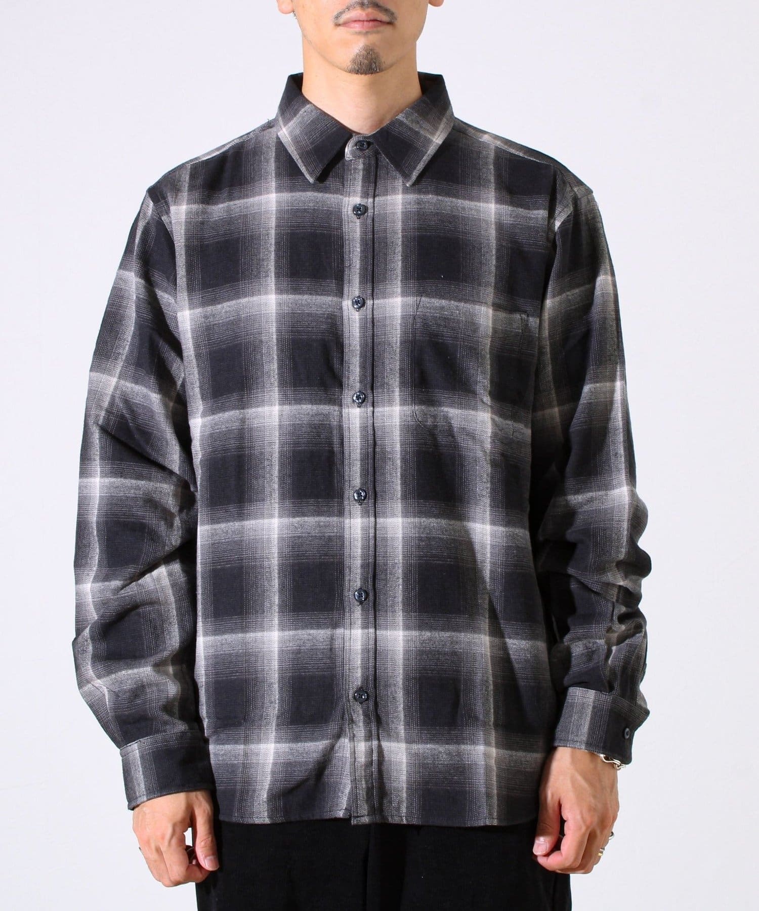 FREDY & GLOSTER(フレディ アンド グロスター) ＜つぶし衿＞U.S.COTTON混 レギュラーカラーチェックネルシャツ