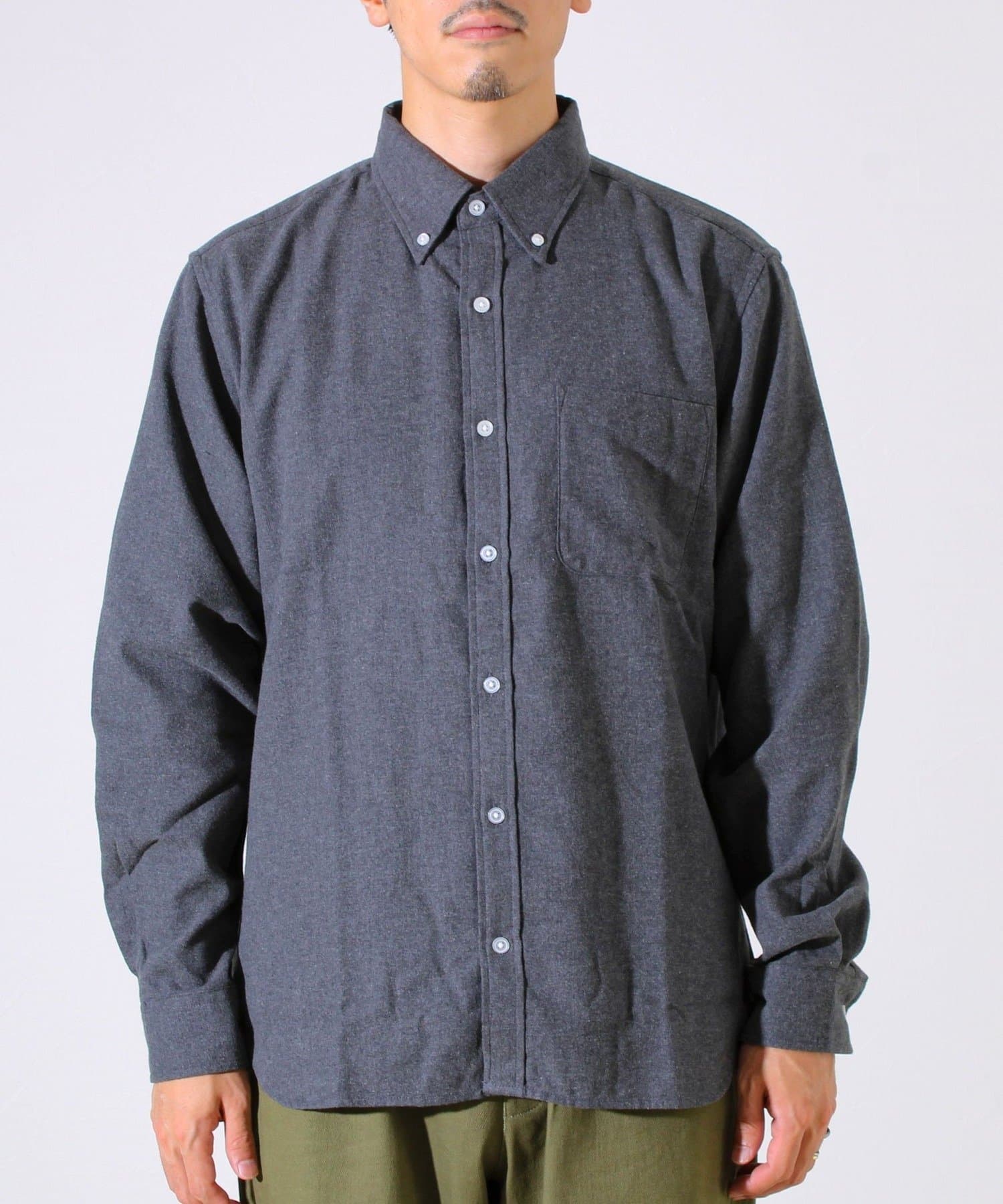 FREDY & GLOSTER(フレディ アンド グロスター) ＜つぶし衿＞U.S.COTTON混 ボタンダウンネルシャツ